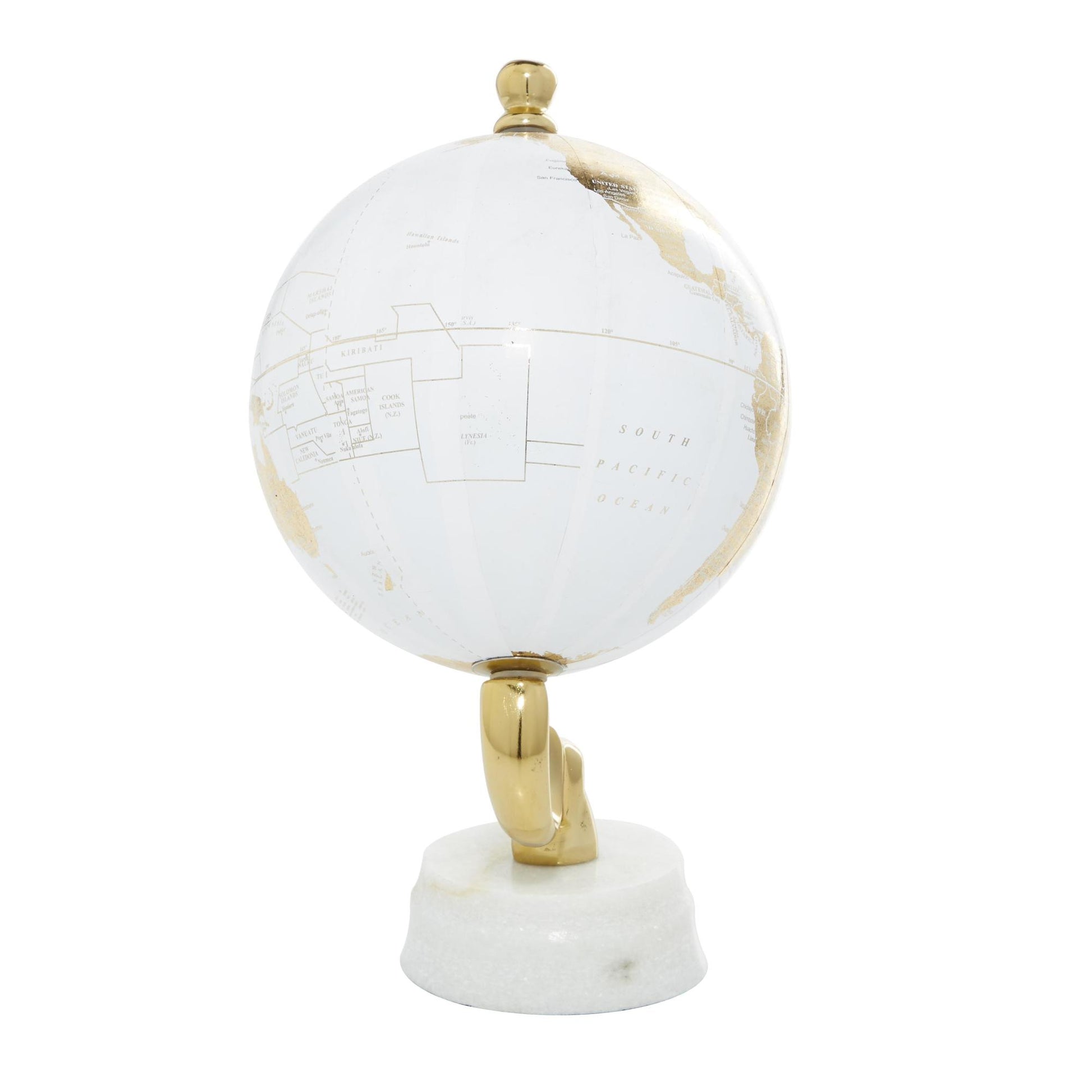 World Map Aluminum Metal Educational/Geographic Earth Globe with Marble Base