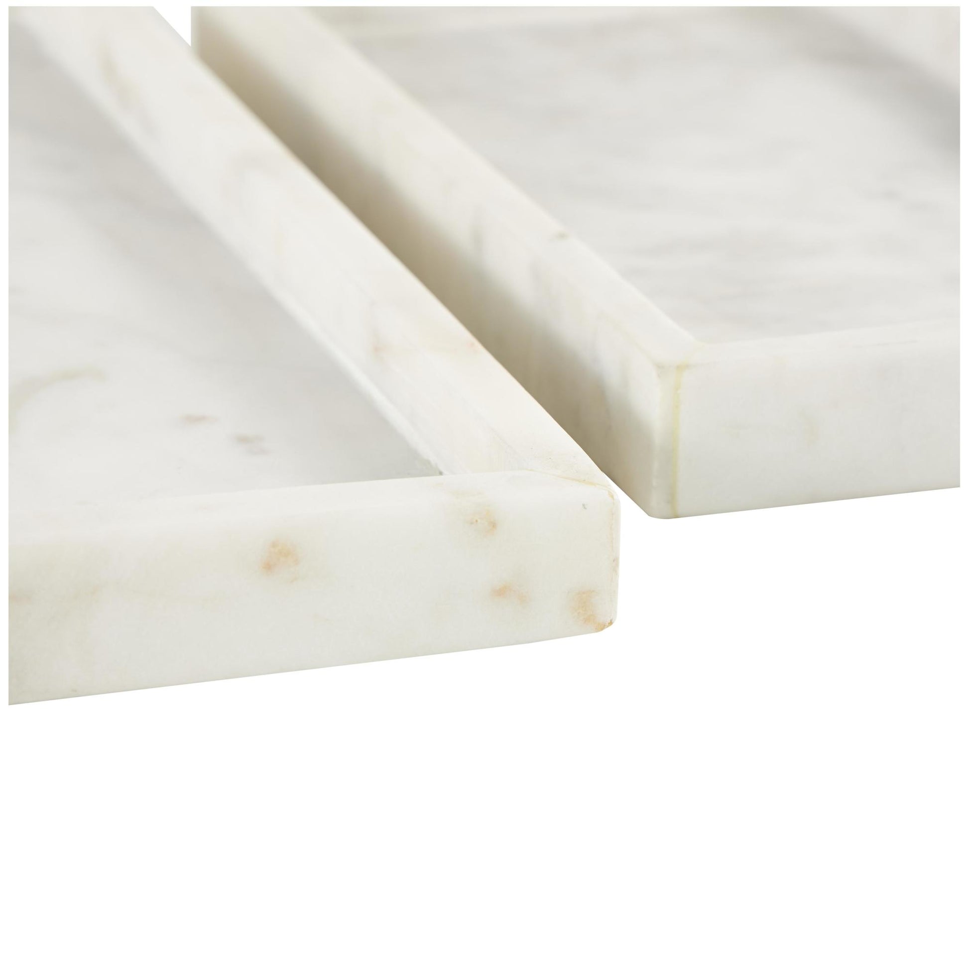 Set of 2 Marble Minimalistic Textured Square Living Room Decor Tray Set of 2 10", 8"W