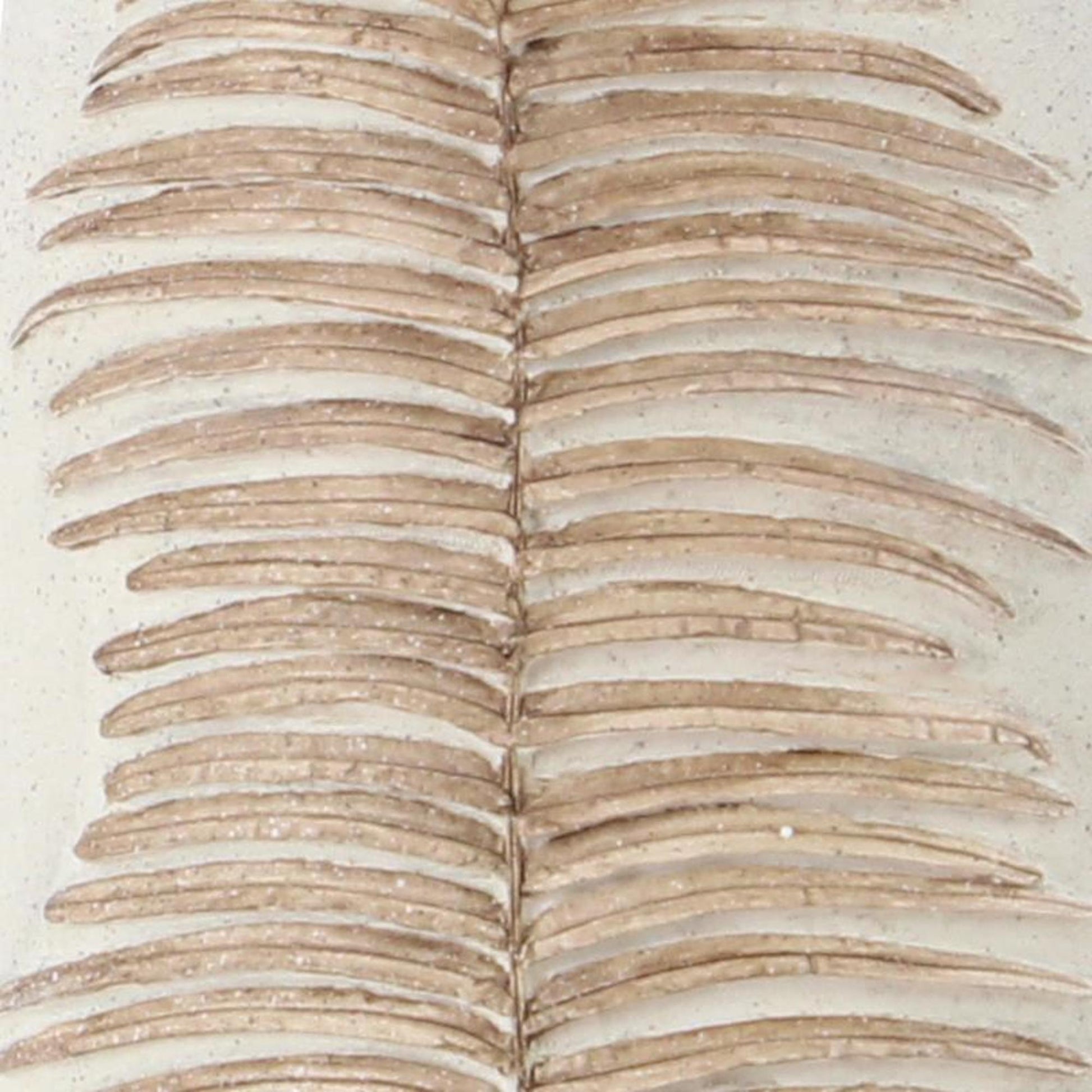 Leaf White Polystone Decorative Vase