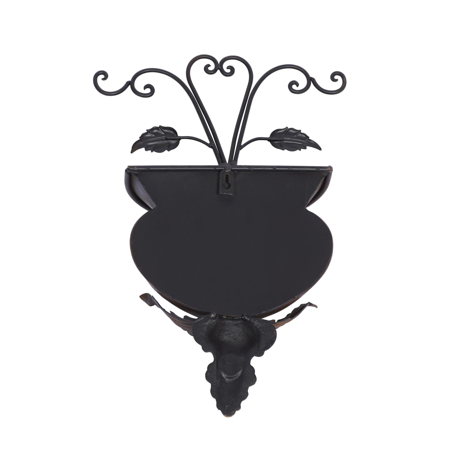 Scroll Brown Metal Indoor Outdoor Wall Planter