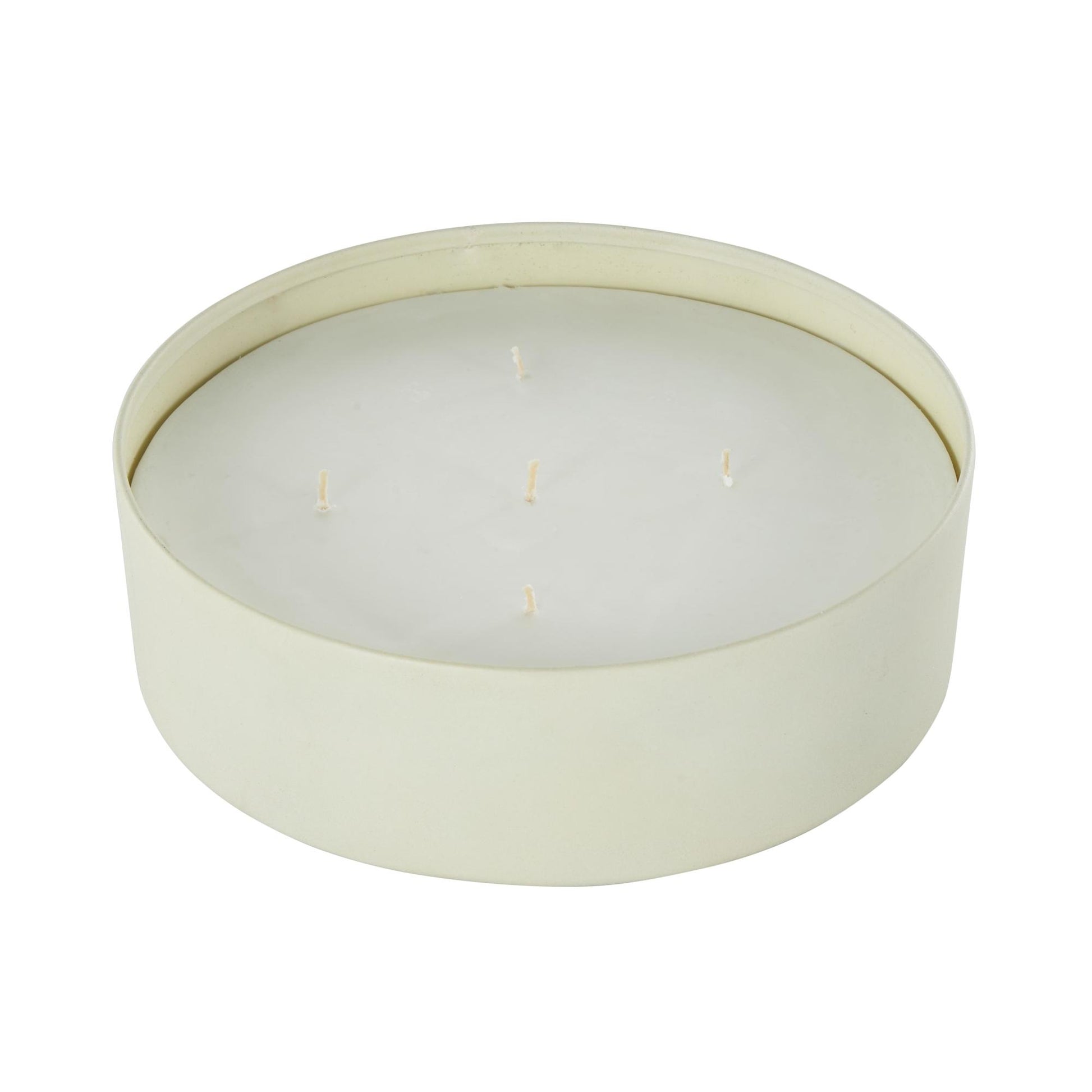 Metal Pink Blush & Poppy Scented Textured 59oz 5 Wick Decorative Candle with White Wax