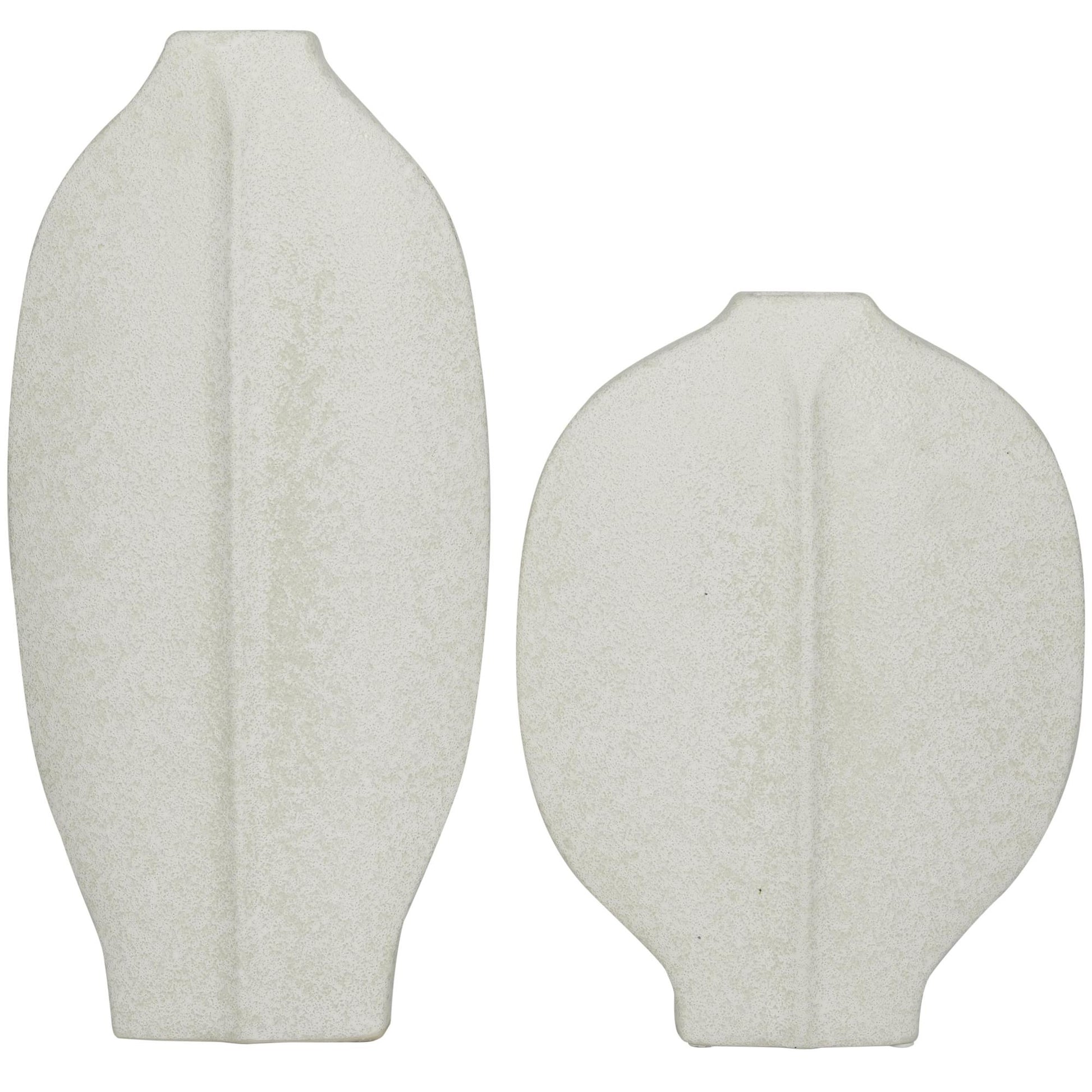 CosmoLiving by Cosmopolitan Set of 2 Abstract Ceramic Textured Decorative Vase
