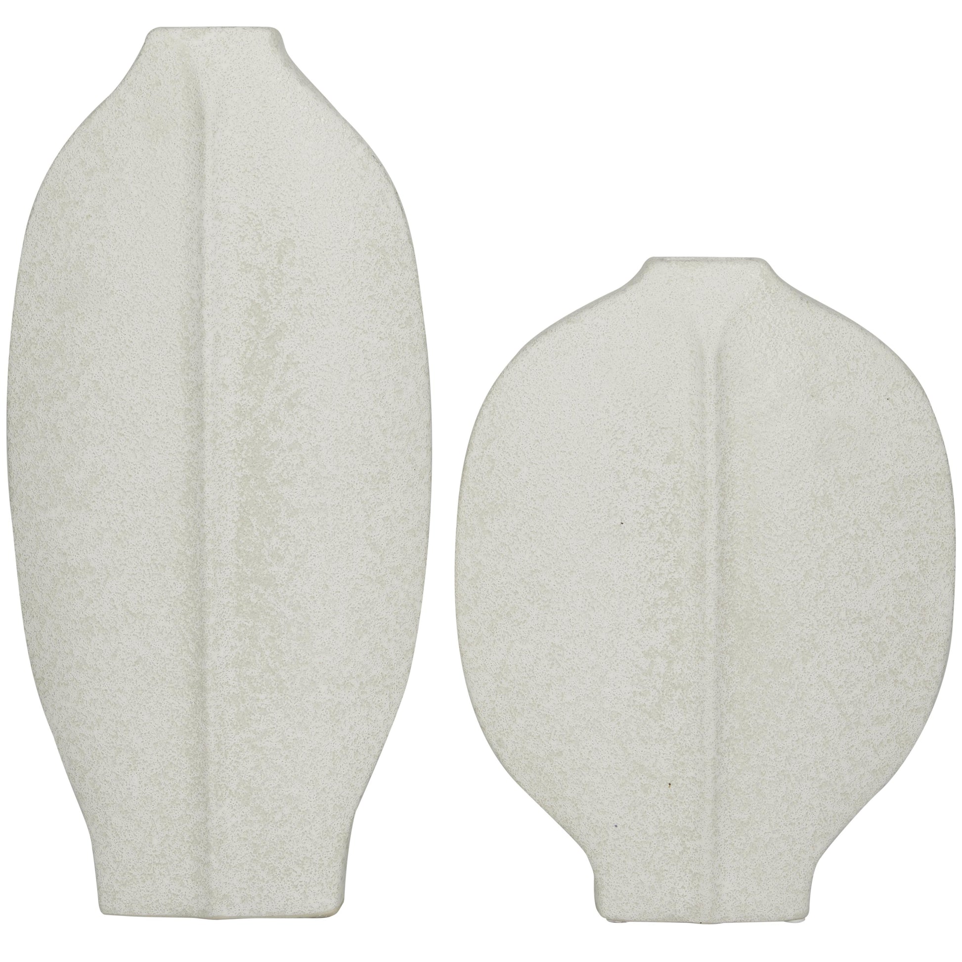 CosmoLiving by Cosmopolitan Set of 2 Abstract Ceramic Textured Decorative Vase