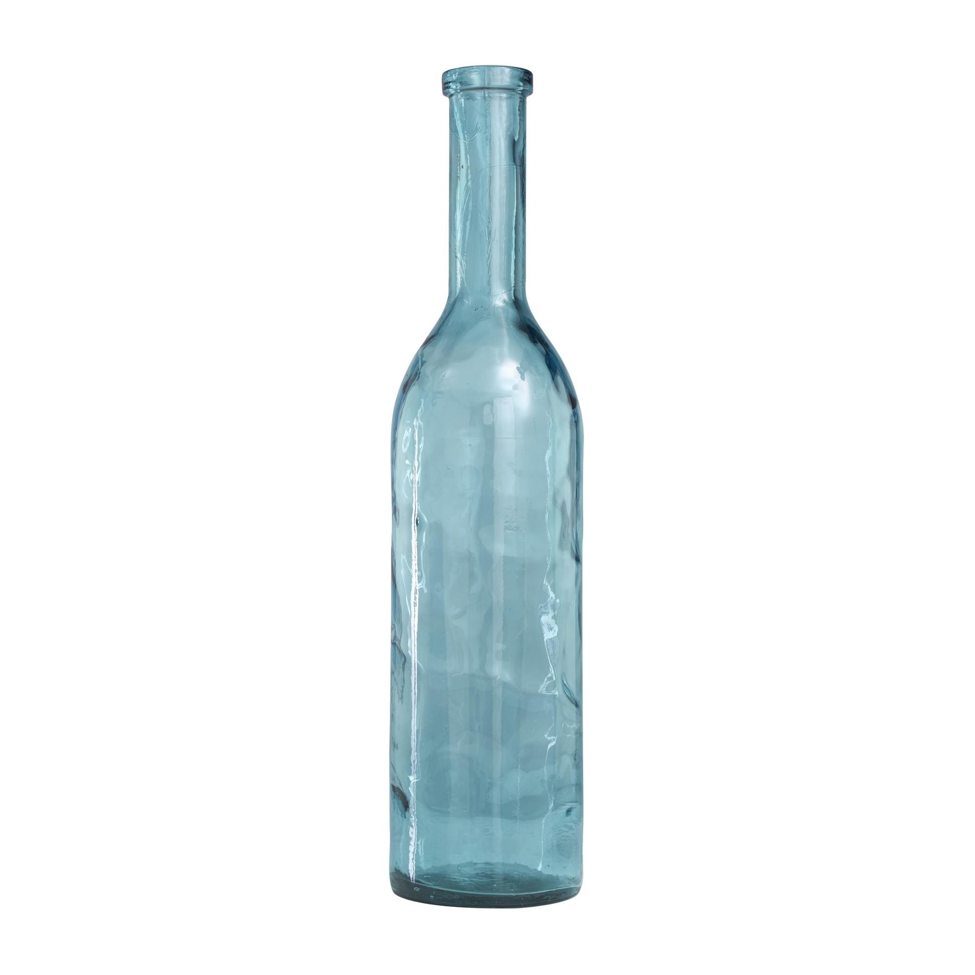 Recycled Glass Handmade Tall Spanish Bottleneck Decorative Vase 7" x 7" x 30"