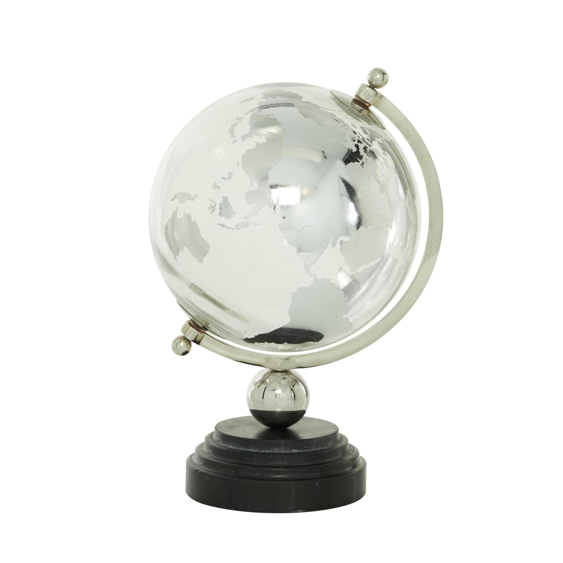 Marble Educational/Geographic Earth Globe with Marble Base and Tiered Base