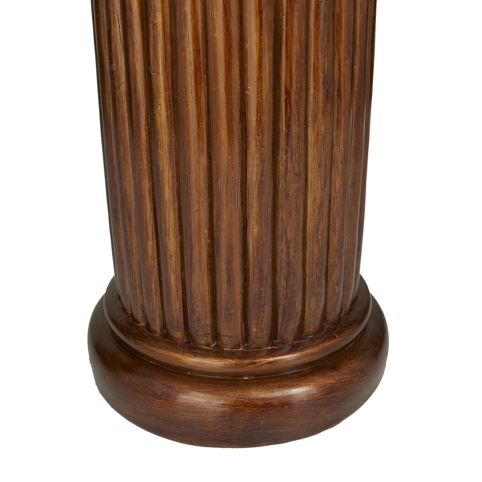 Lion Bronze Polystone Side End Pedestal Table