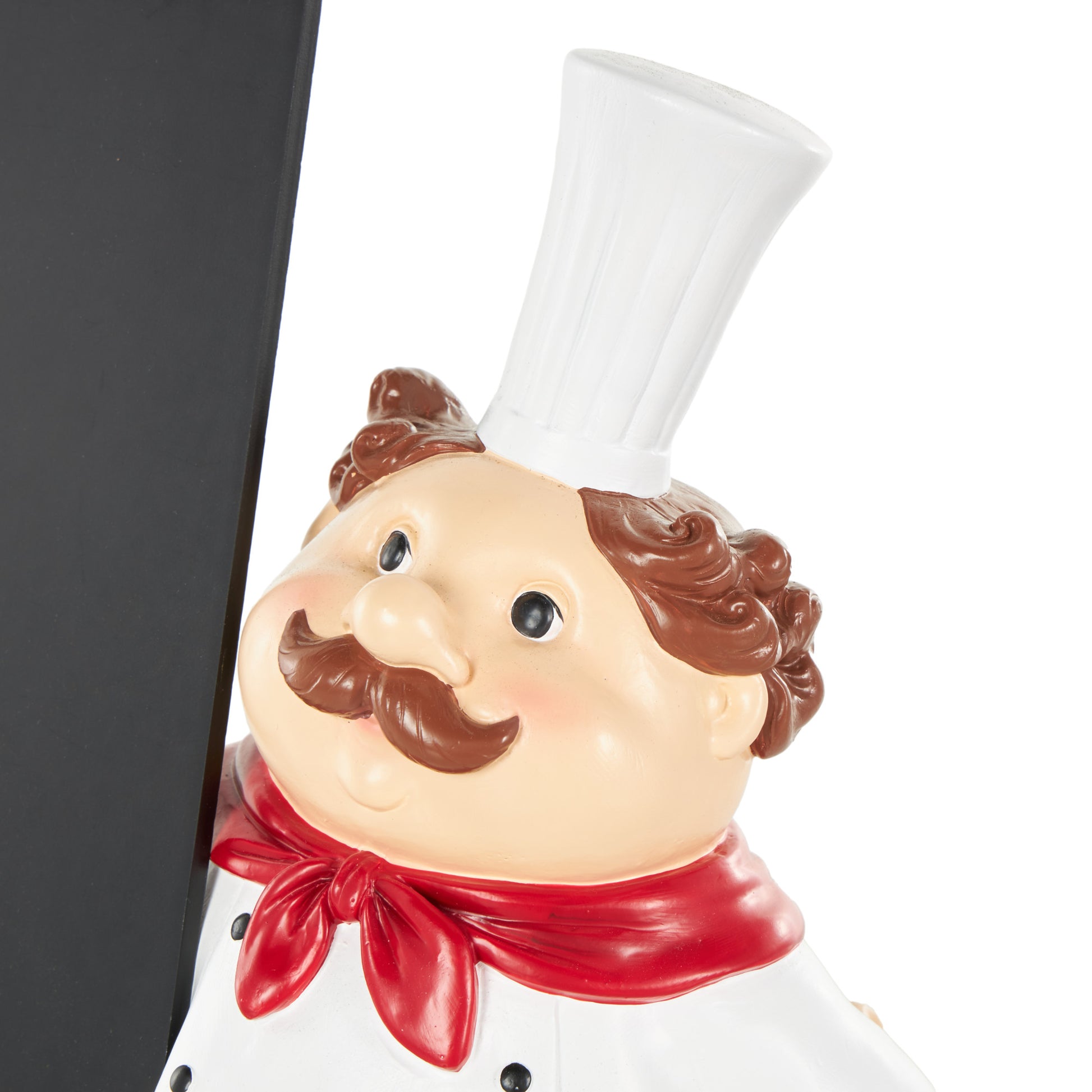 Chef White Polystone Kitchen Decorative Figurine Decorative Sculpture with Chalkboard