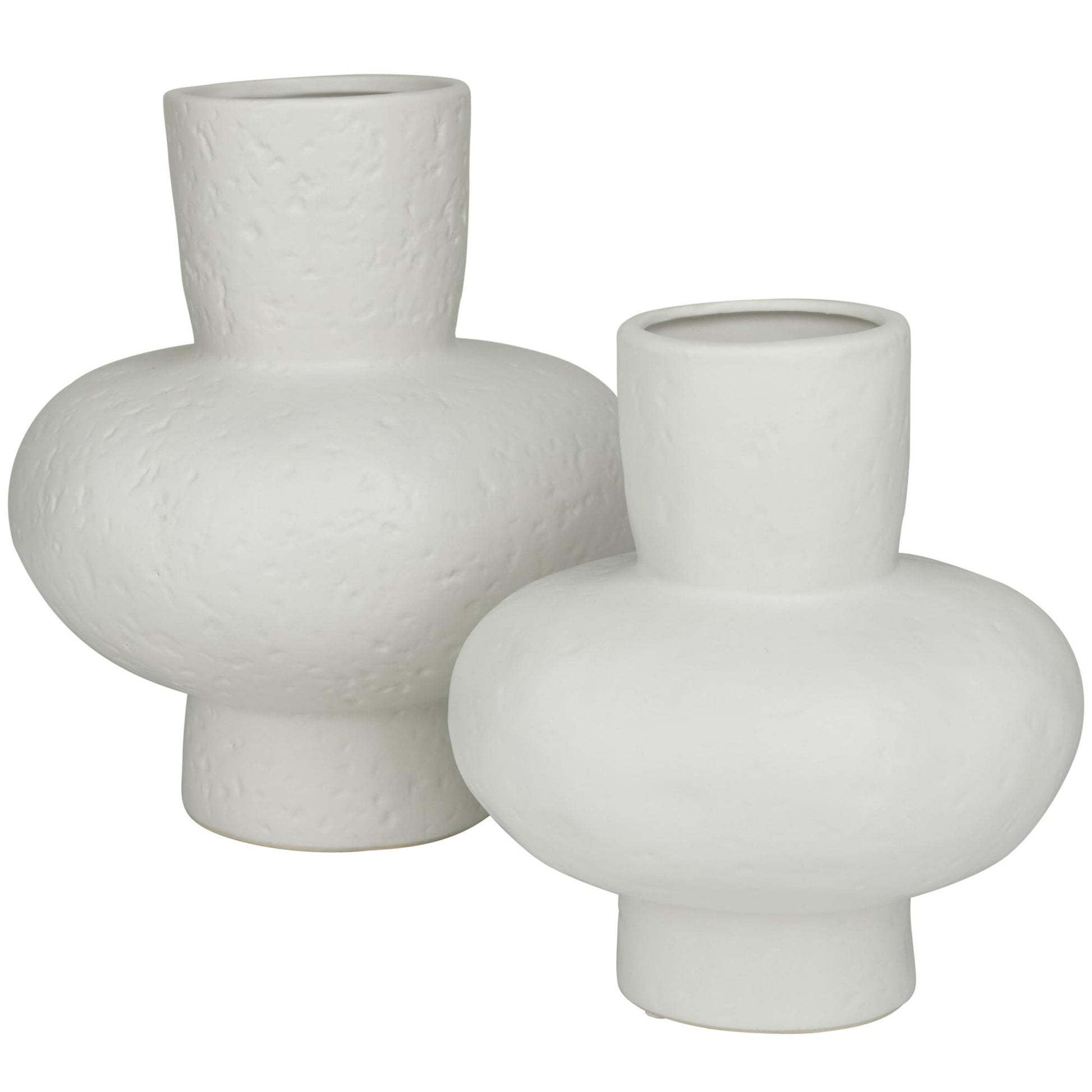 CosmoLiving by Cosmopolitan Set of 2 Ceramic Gourd Style Decorative Vase