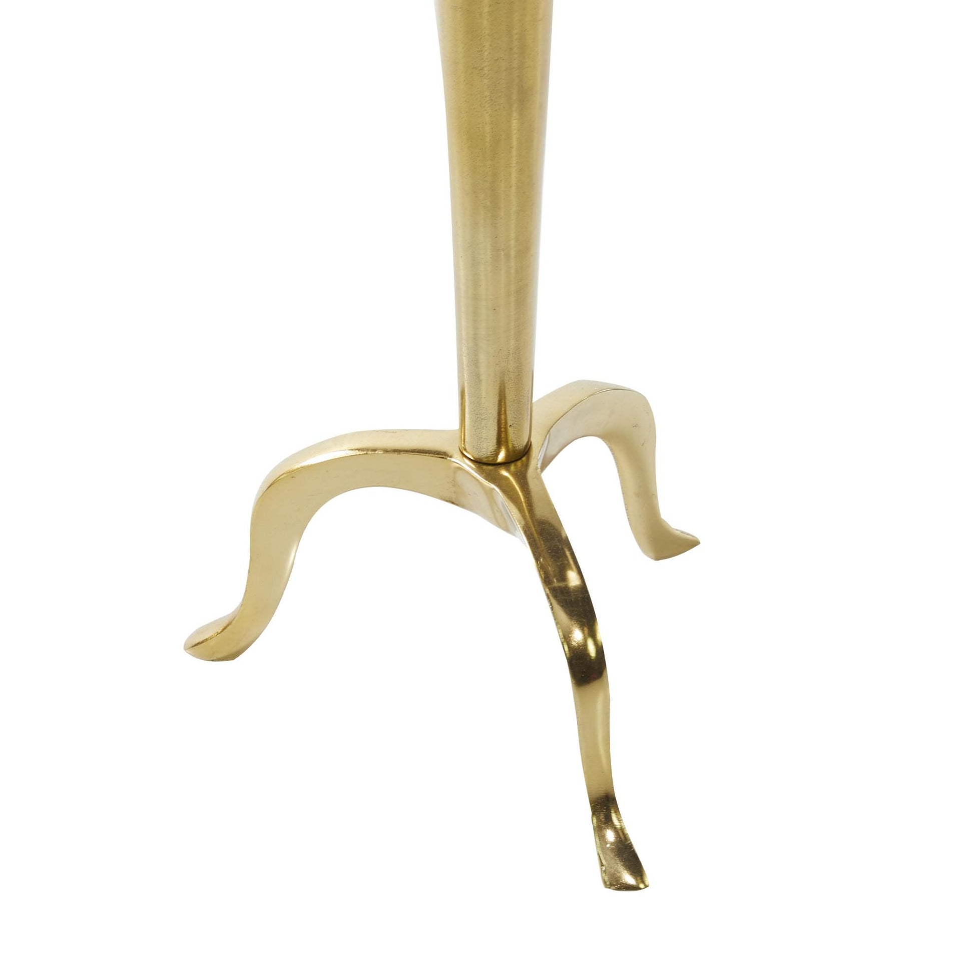 Gold Aluminum Metal Single Candle Room Hurricane Lamp