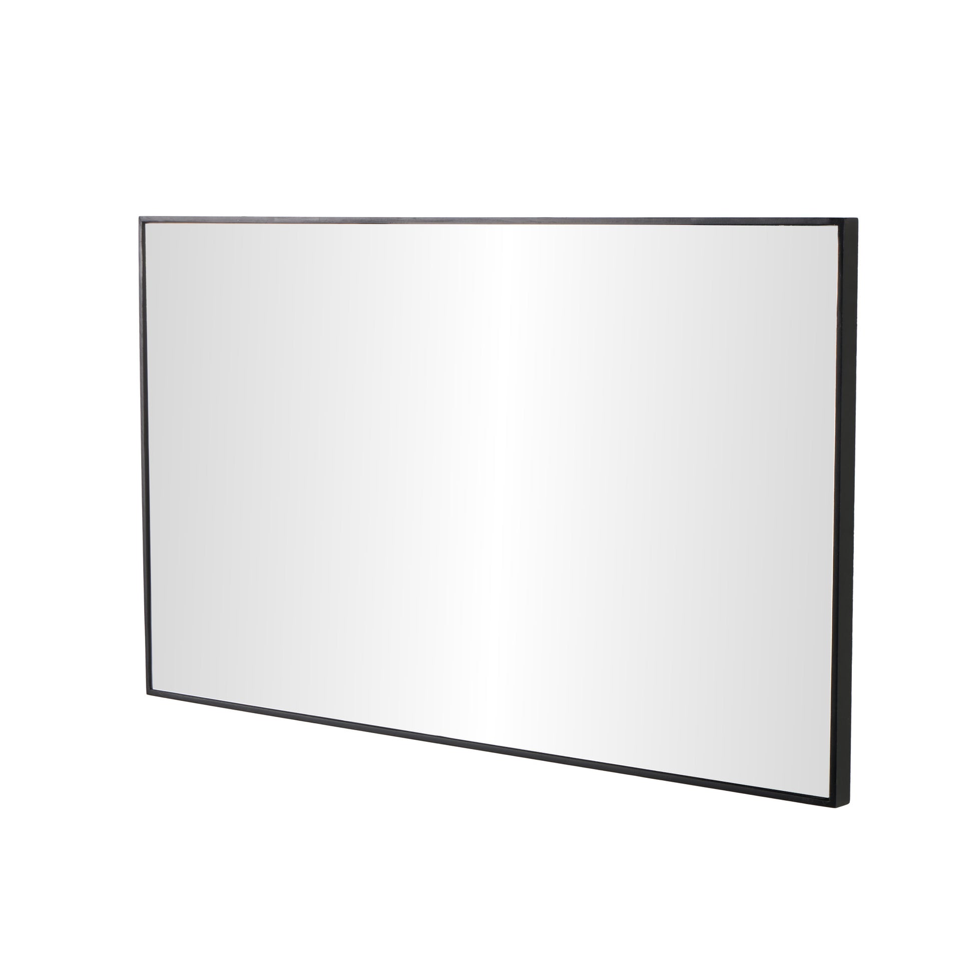 Wooden Room Wall Mirror with Thin Minimalistic Frame 24" x 1" x 40"