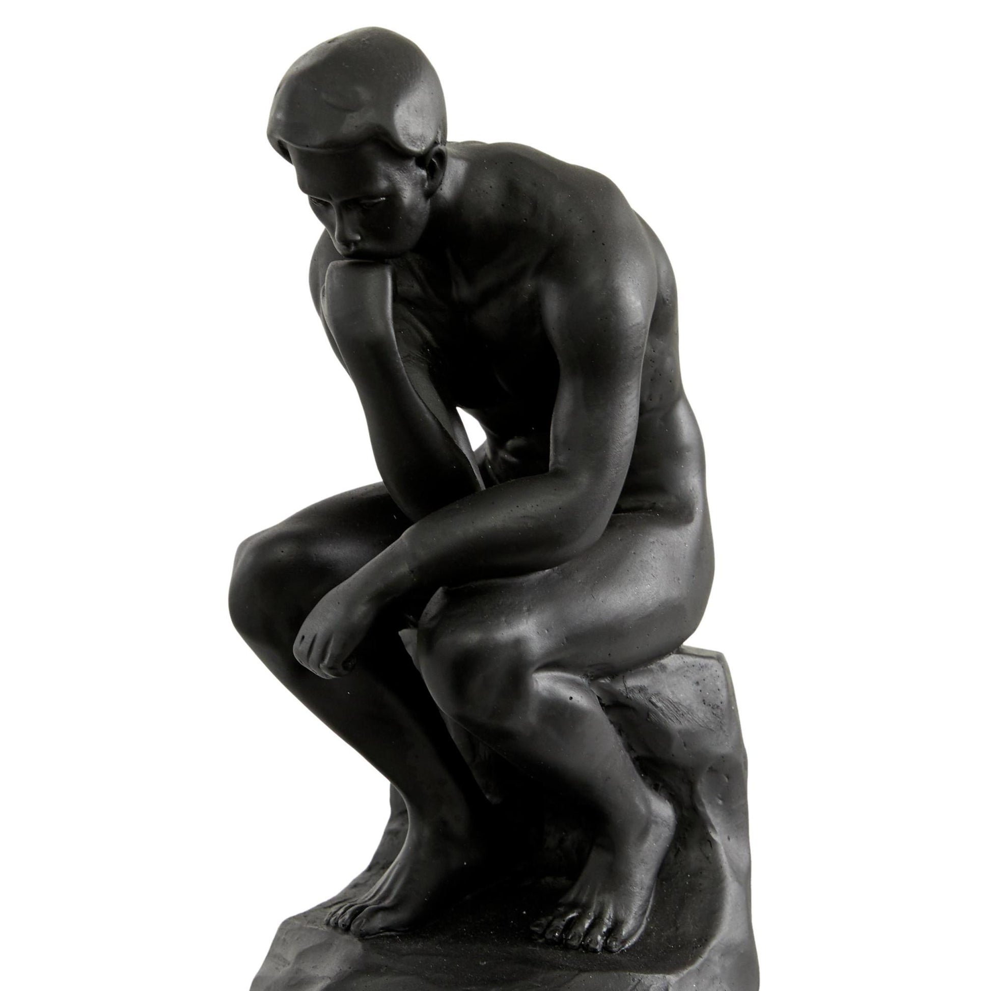 Set of 2 People Black Polystone The Thinker Decorative Bookends