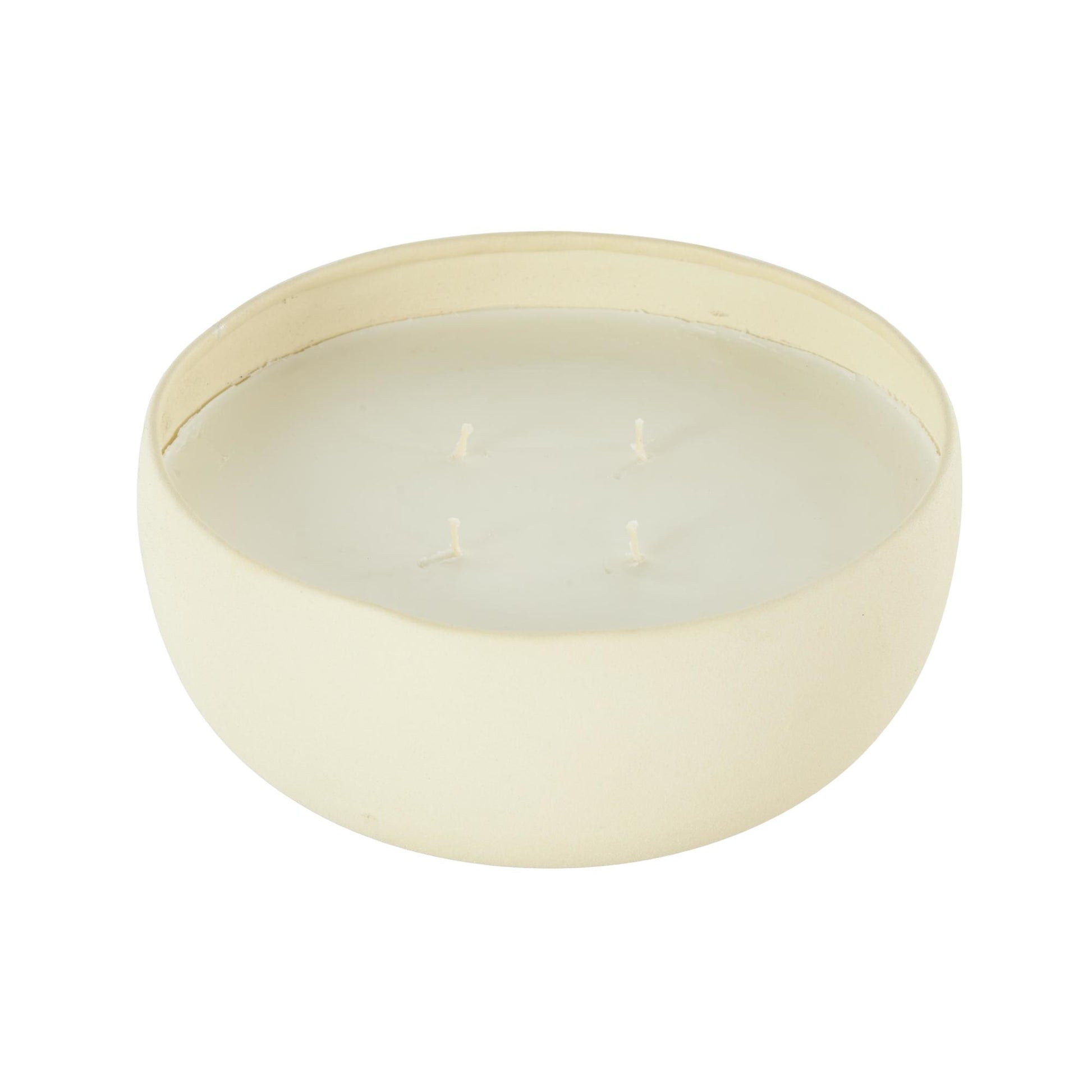 Metal Tangerine Splash Scented Textured 34oz 4 Wick Decorative Candle with White Wax