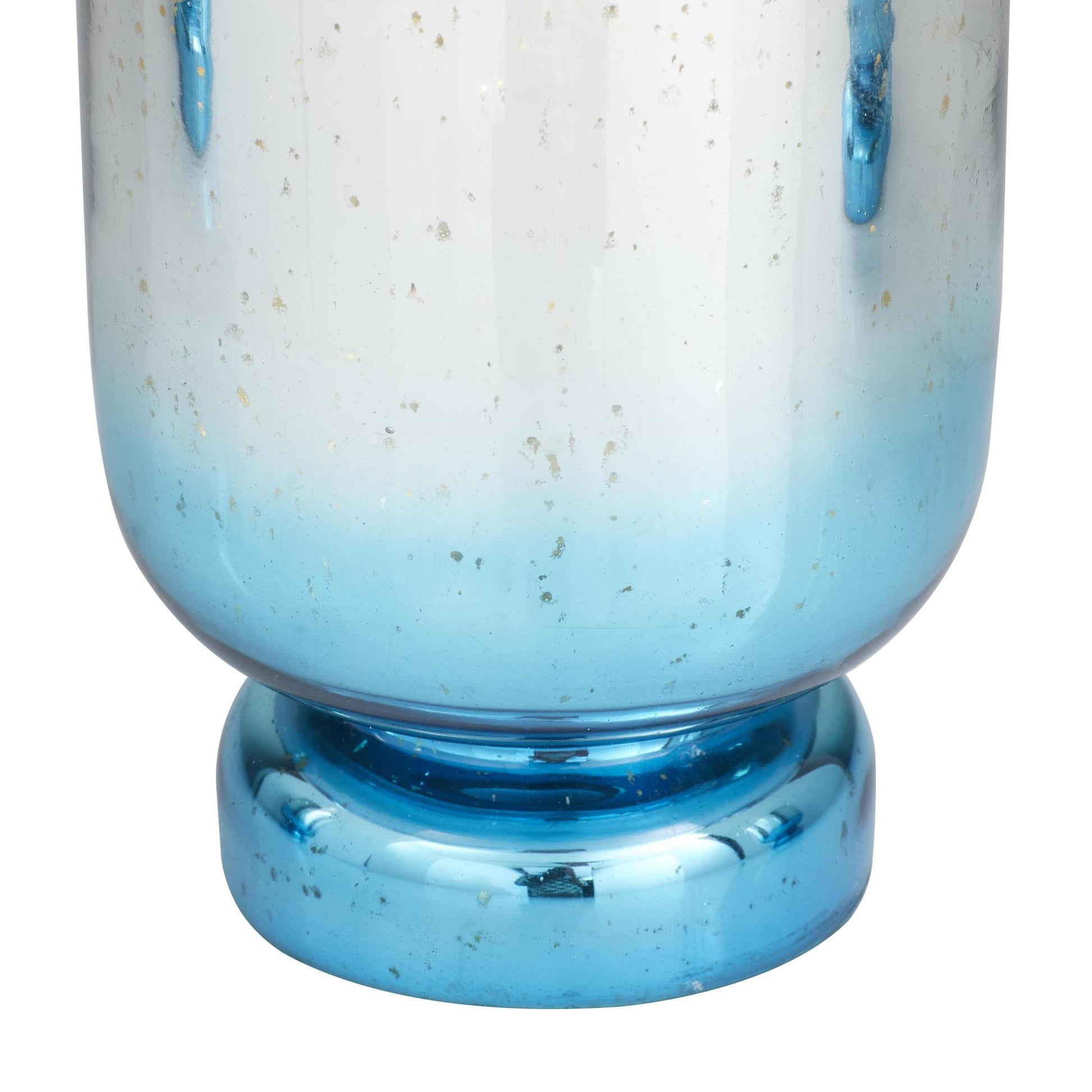 Set of 3 Glass Pillar Room Hurricane Lamp with Gold Interior