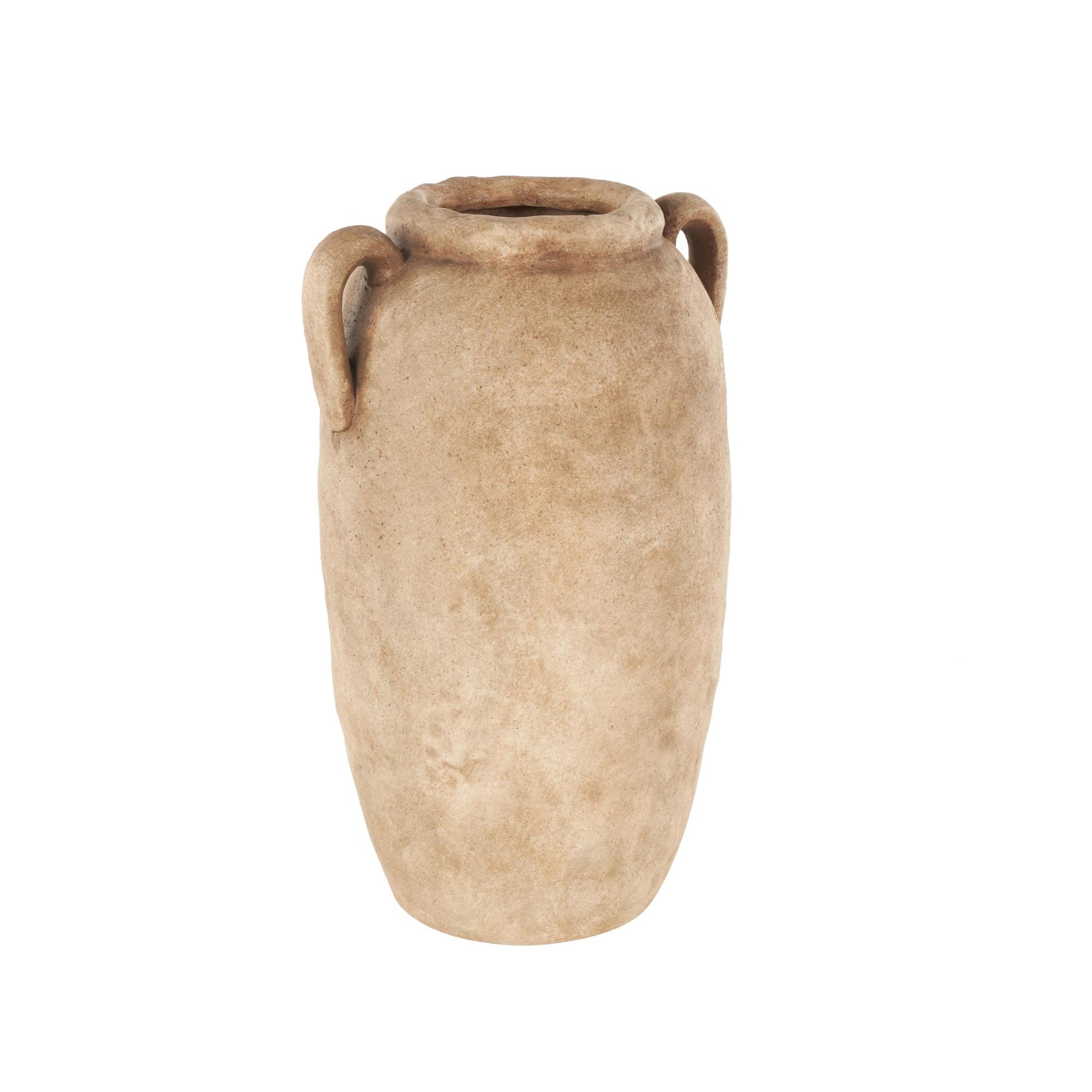 Ceramic Antique Style Textured Decorative Vase with Handles