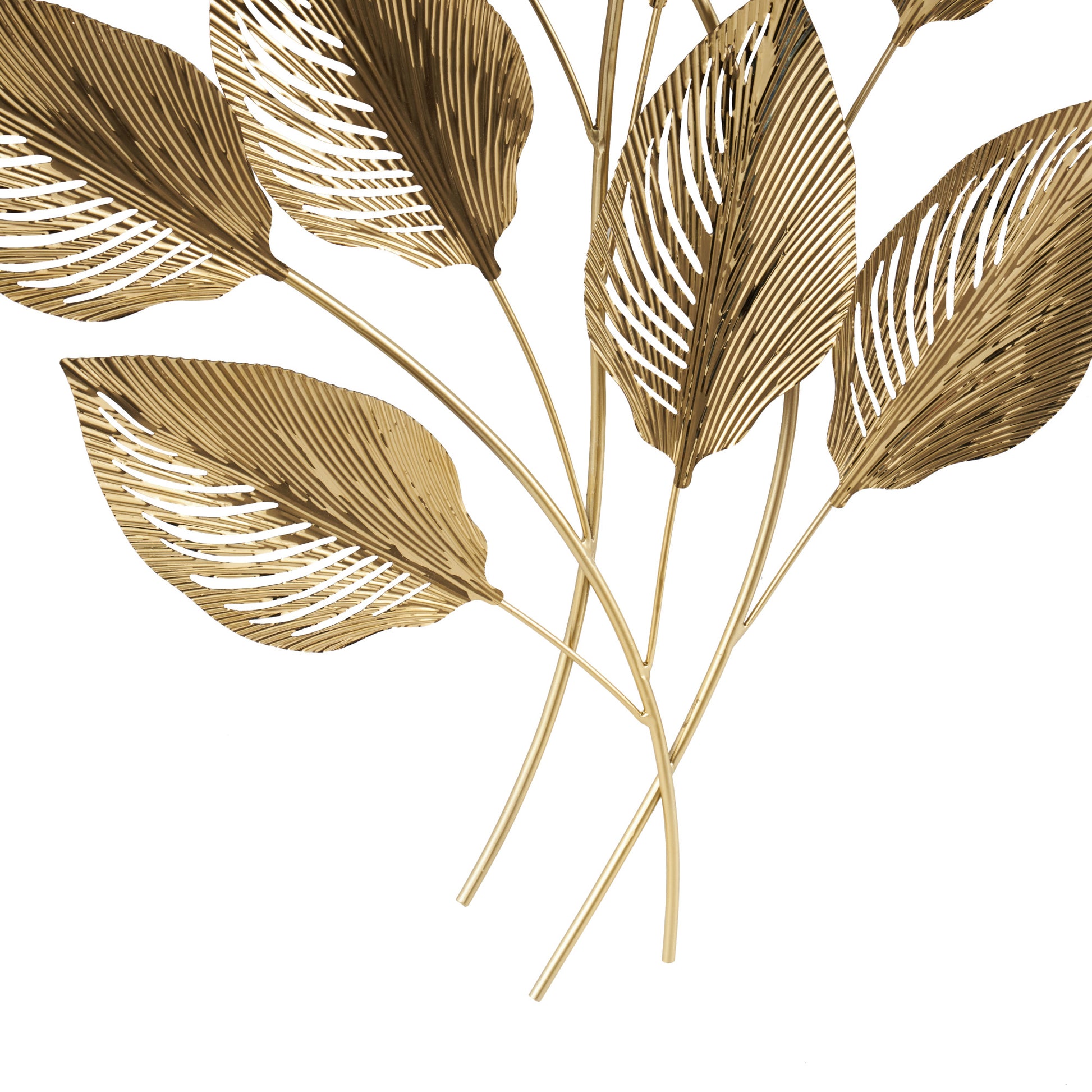 Leaf Gold Stainless Steel Metal Layered Home Wall Decor