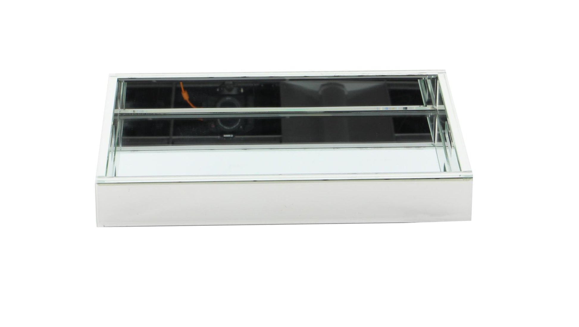 Silver Wooden Mirrored Living Room Decor Tray