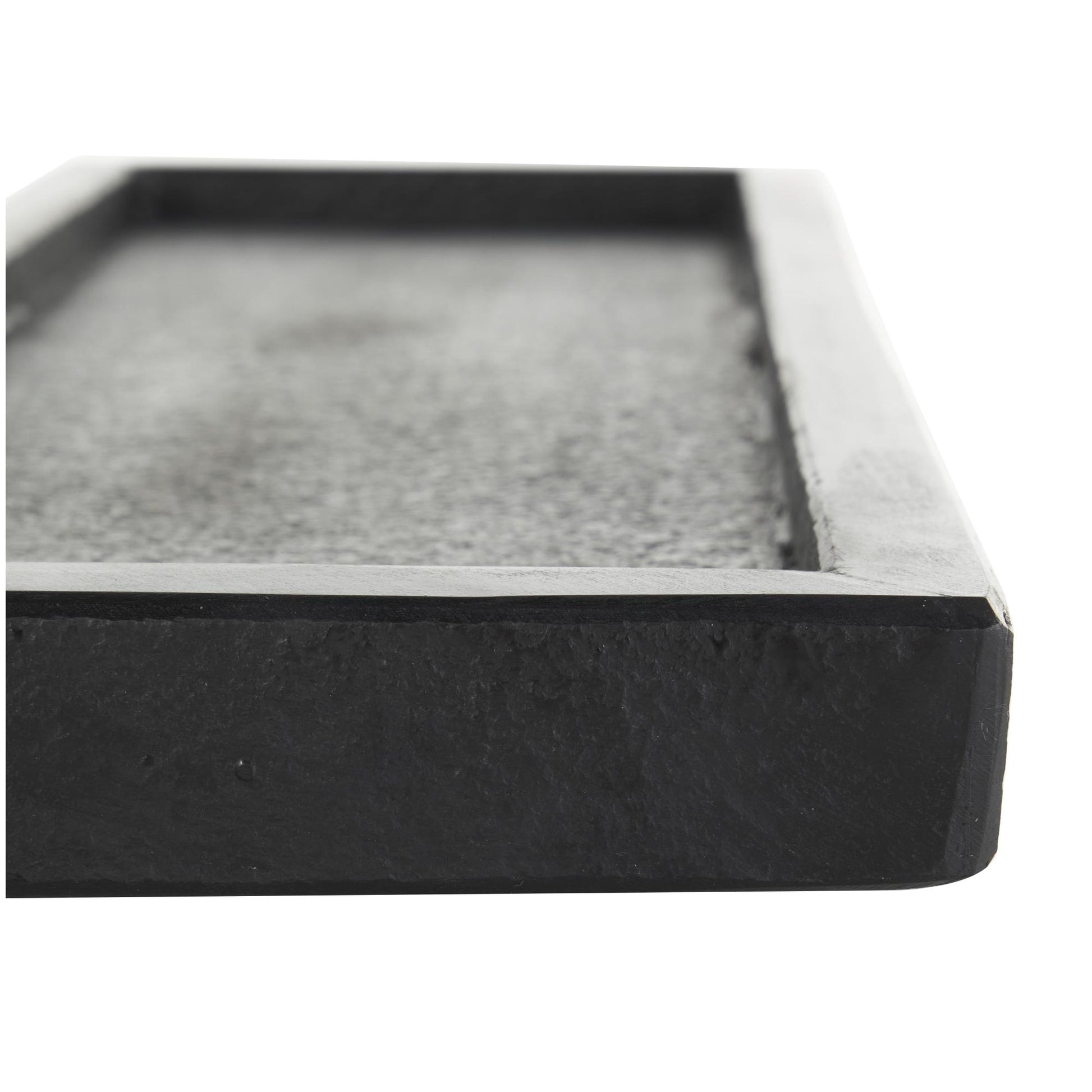 Set of 2 Marble Minimalistic Textured Square Living Room Decor Tray Set of 2 10", 8"W