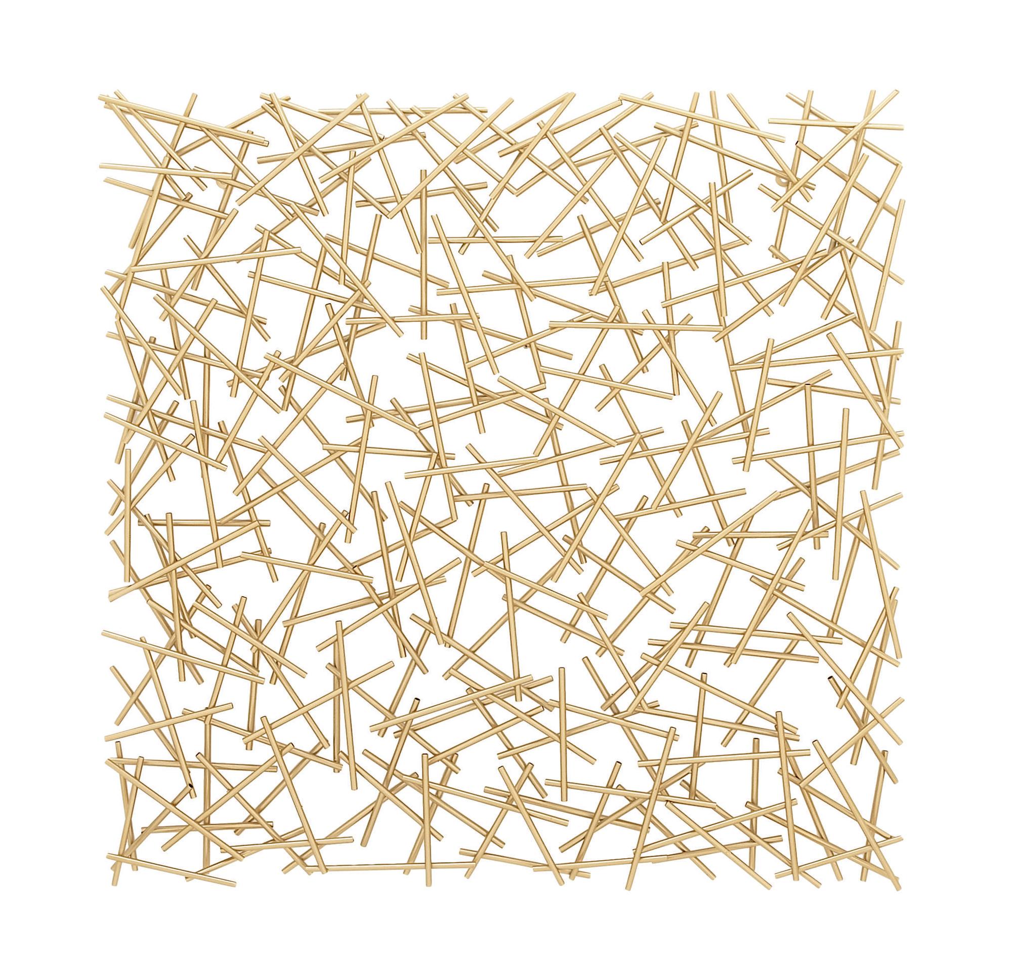 Geometric Gold Metal Overlapping Lines Home Wall Decor