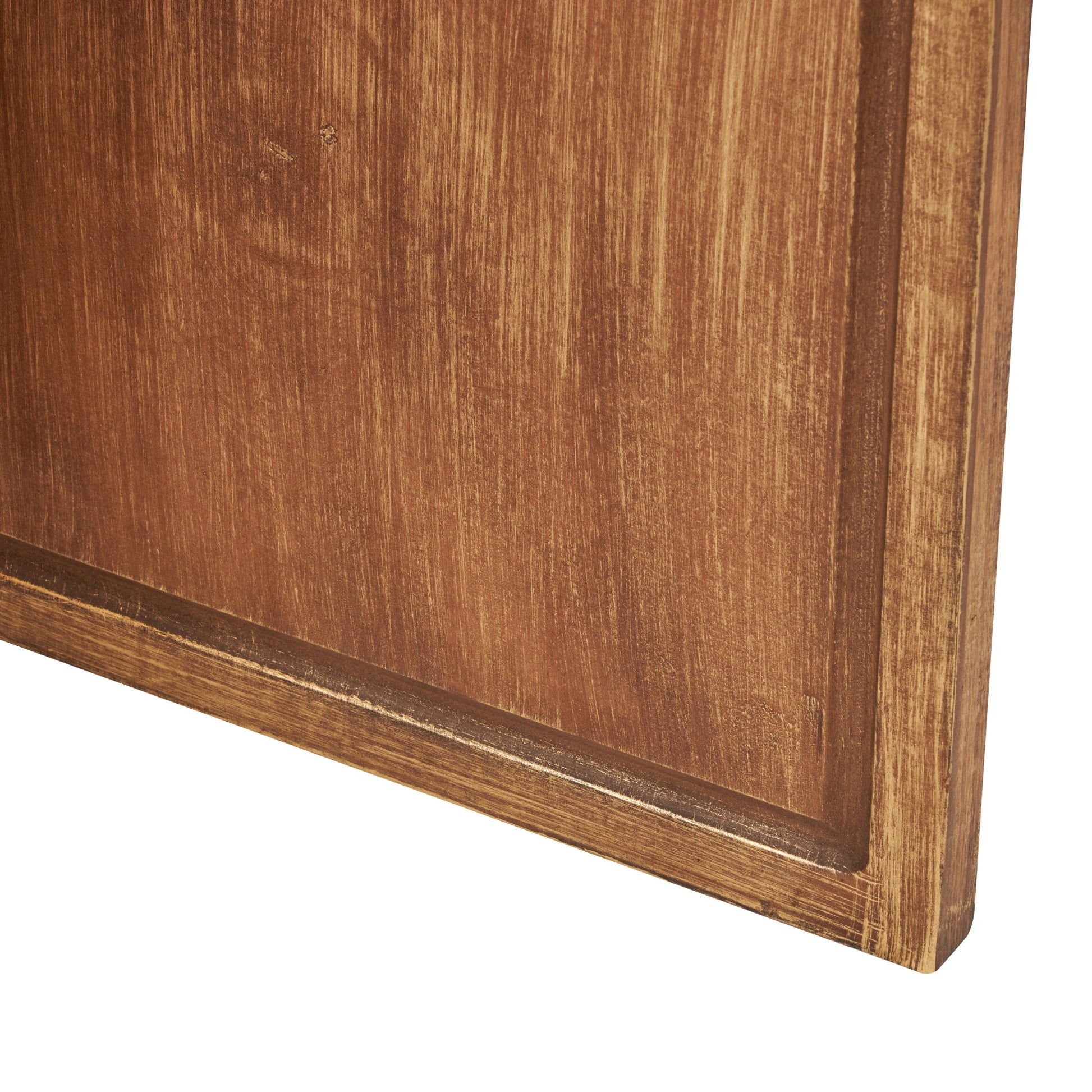 Brown Mango Wood Handmade Hinged Foldable Partition Room Divider Screen with Mirror