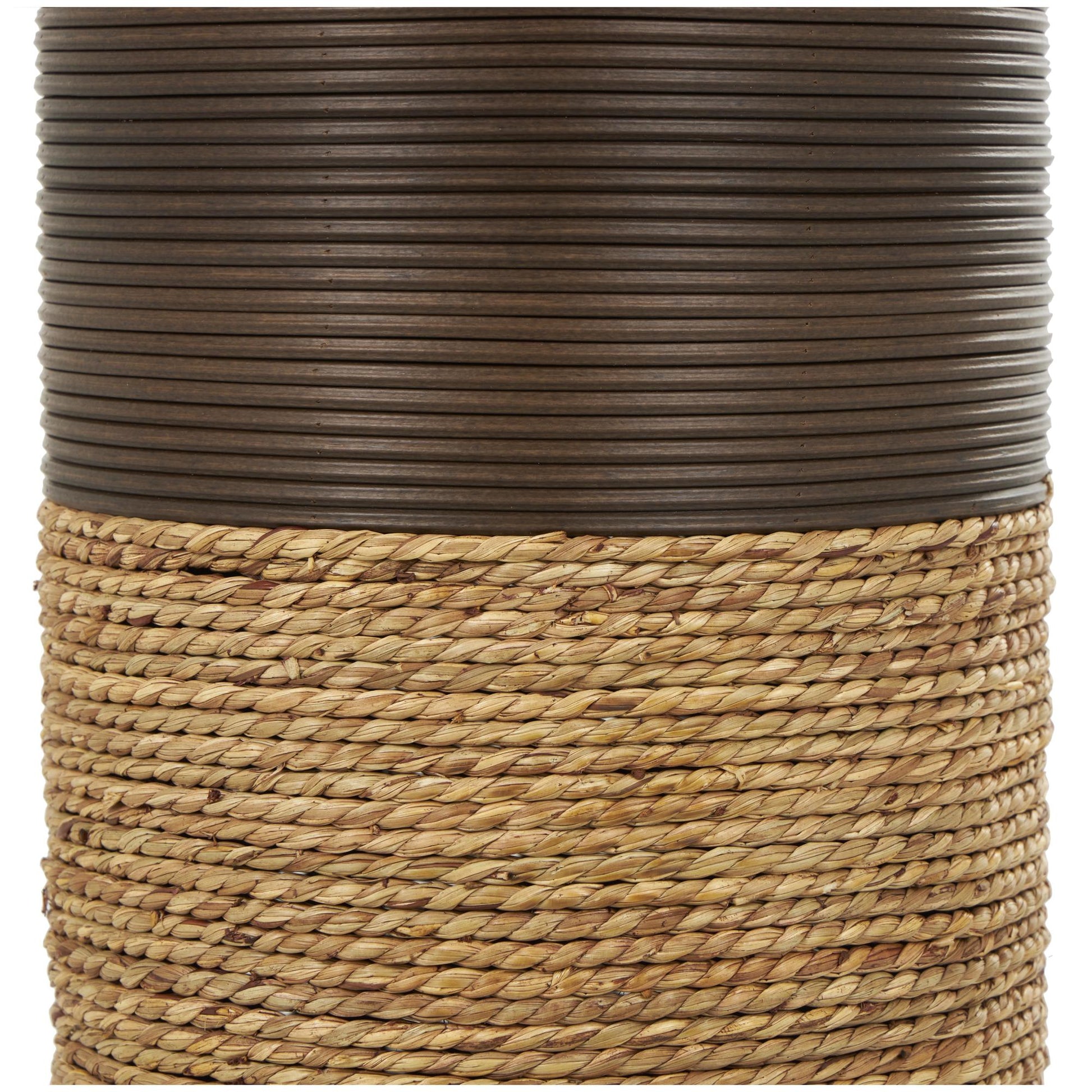 Dark Brown Seagrass Handmade Decorative Vase