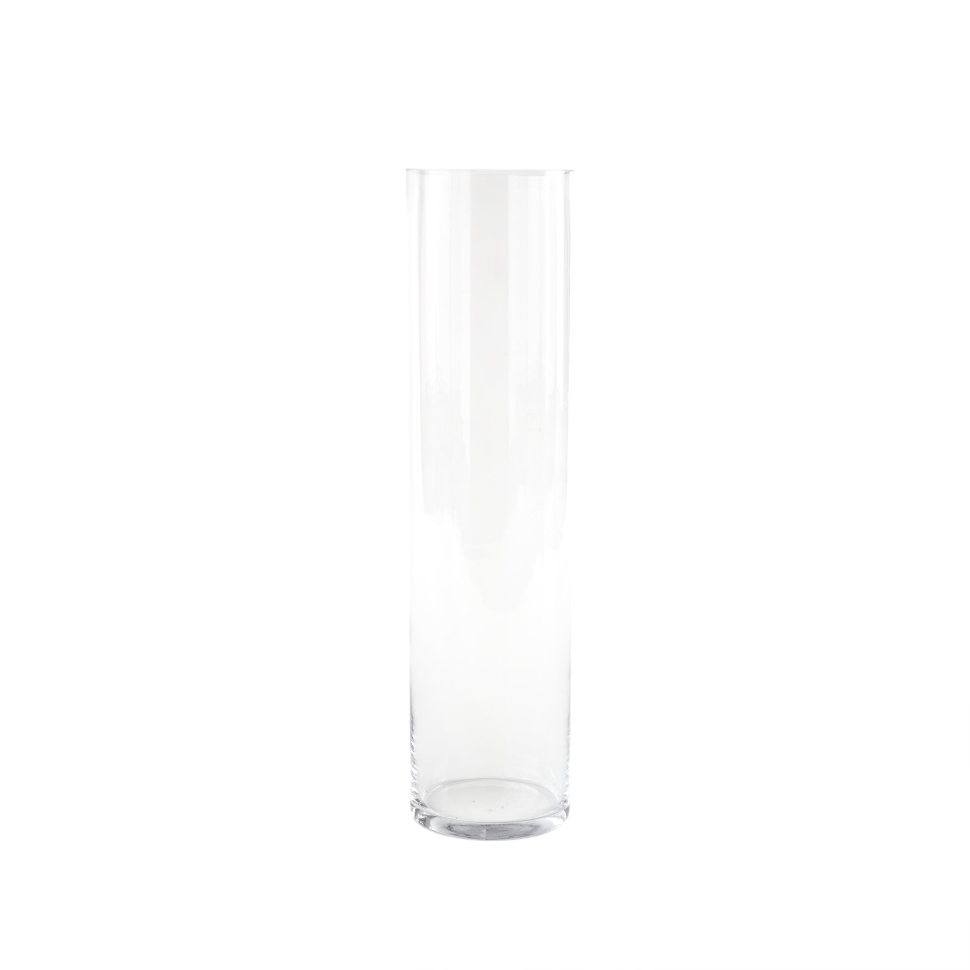 Clear Glass Tall Decorative Vase