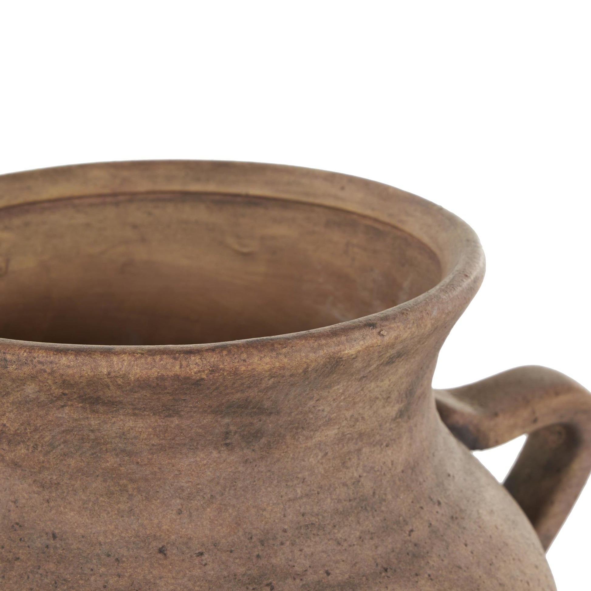 Ceramic Antique Style Textured Decorative Vase with Handles
