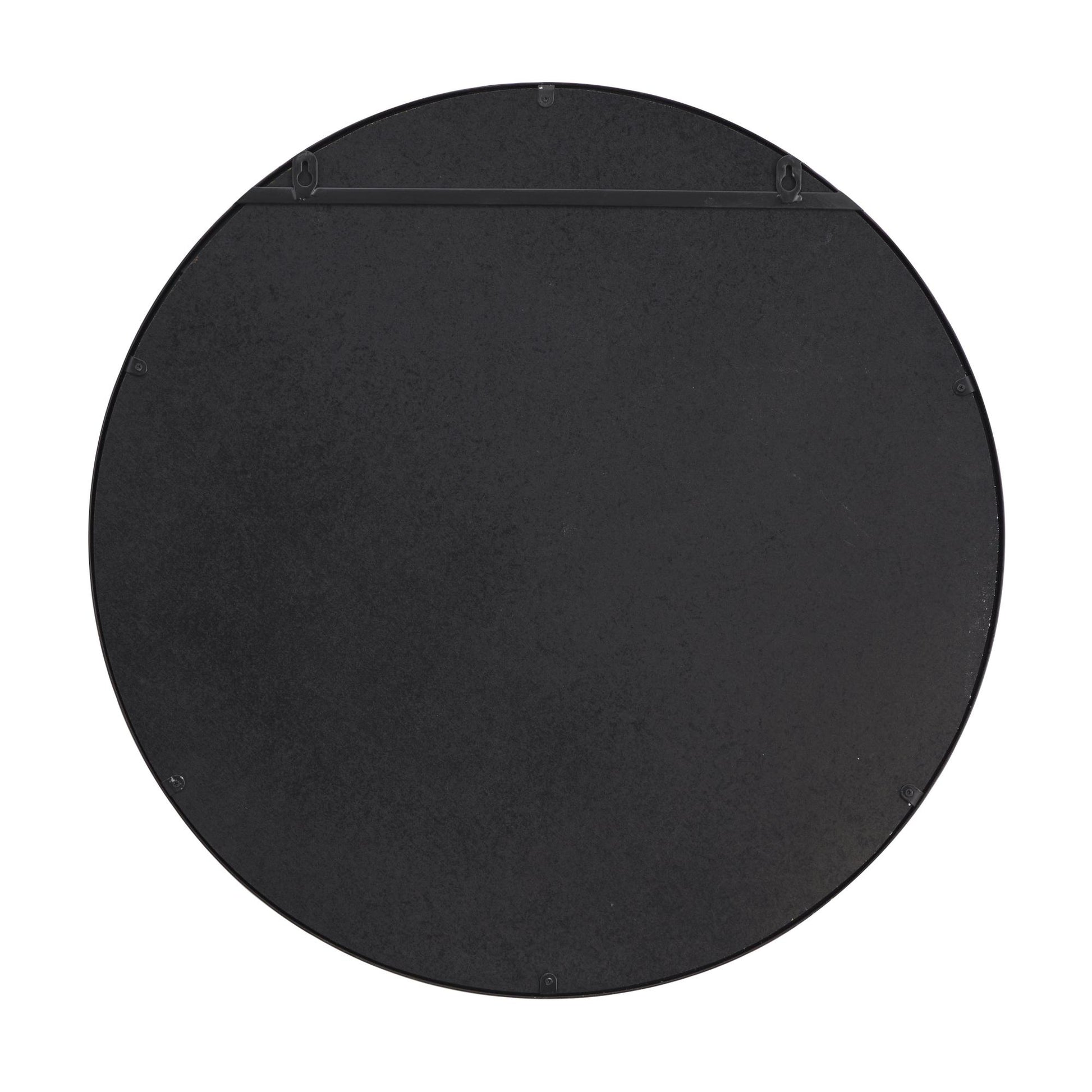 Black Metal 1 Shelf Room Wall Mirror