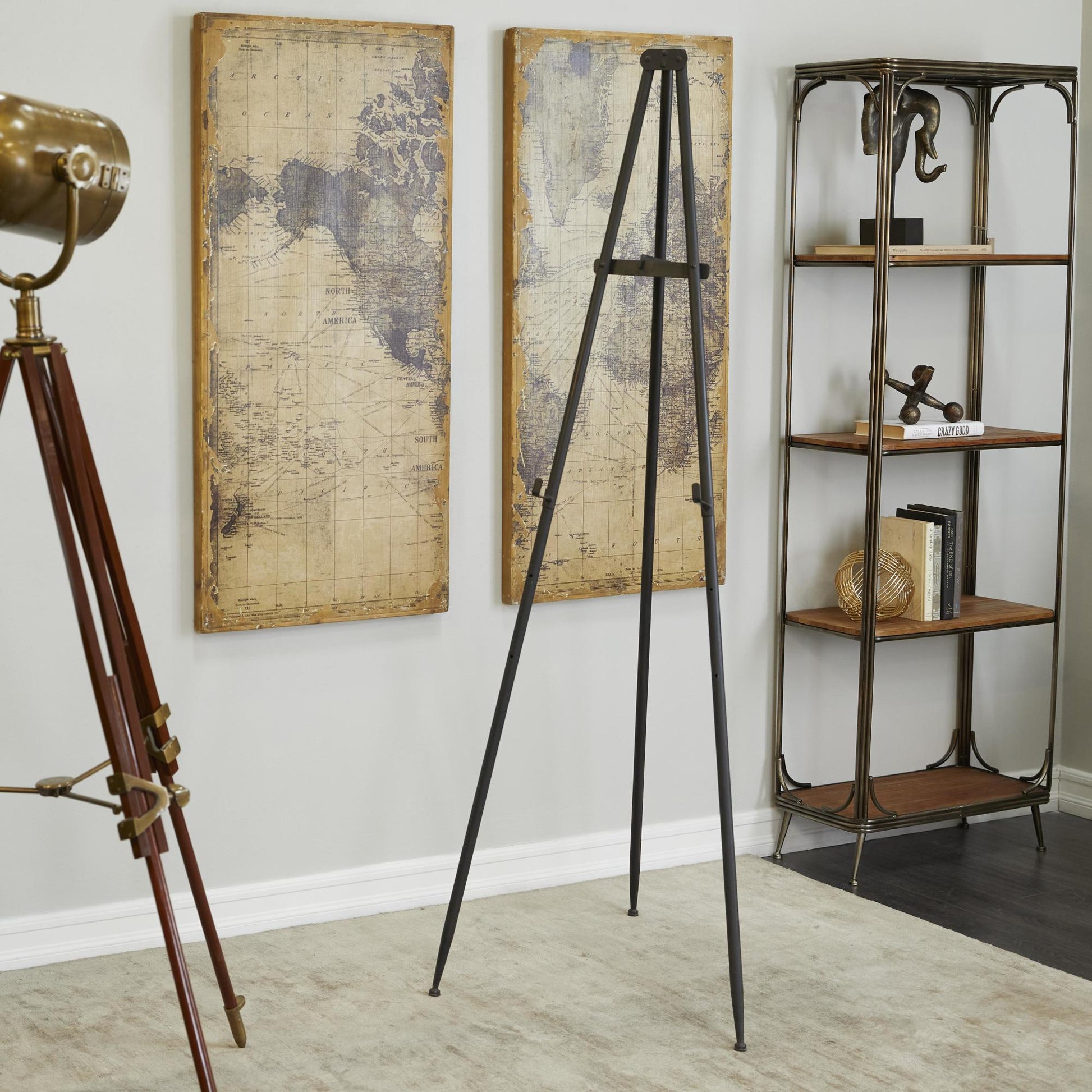 Metal Extra Large Adjustable 3 Tier Display Easel with Foldable Stand