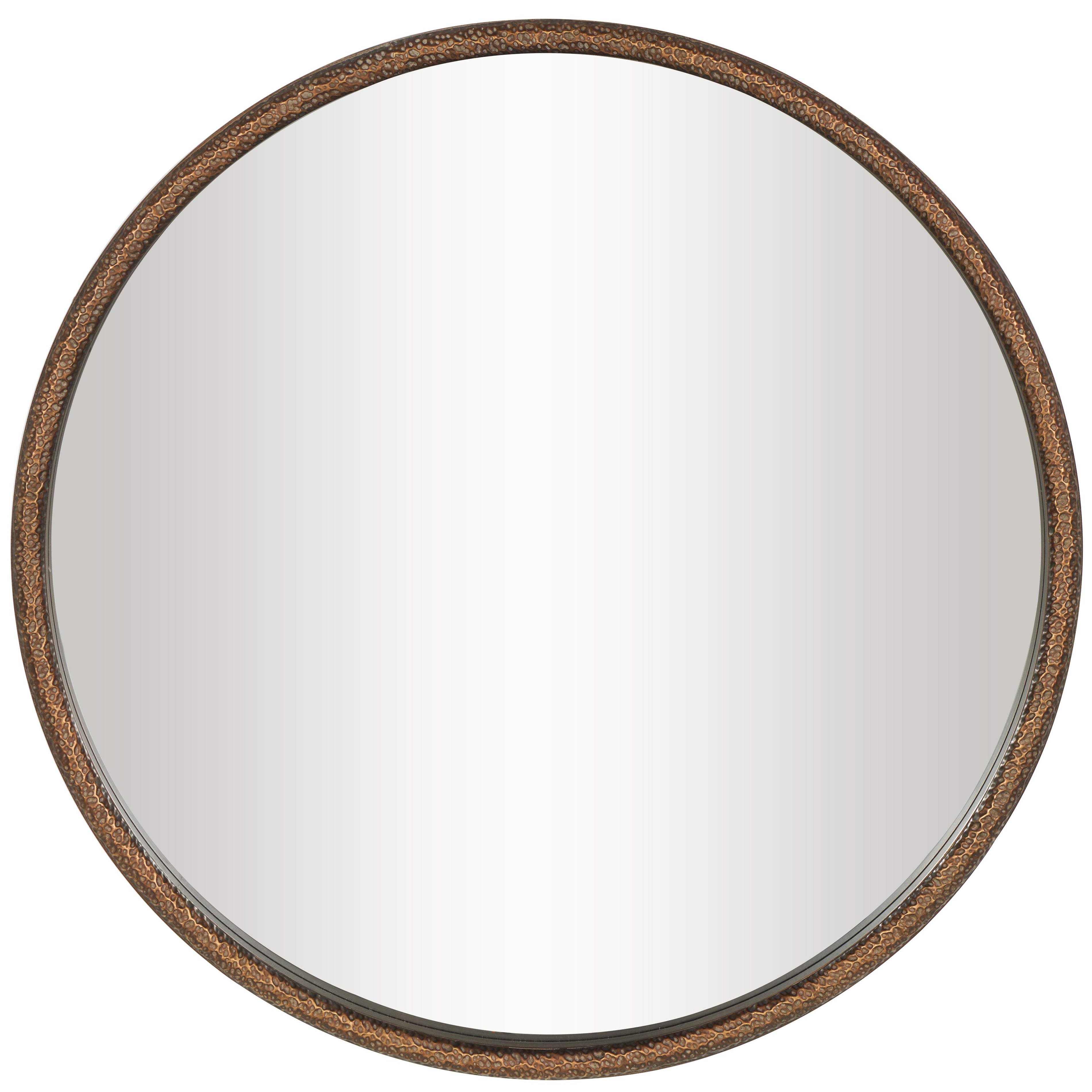 Metal Room Wall Mirror with Gold Inner Frame