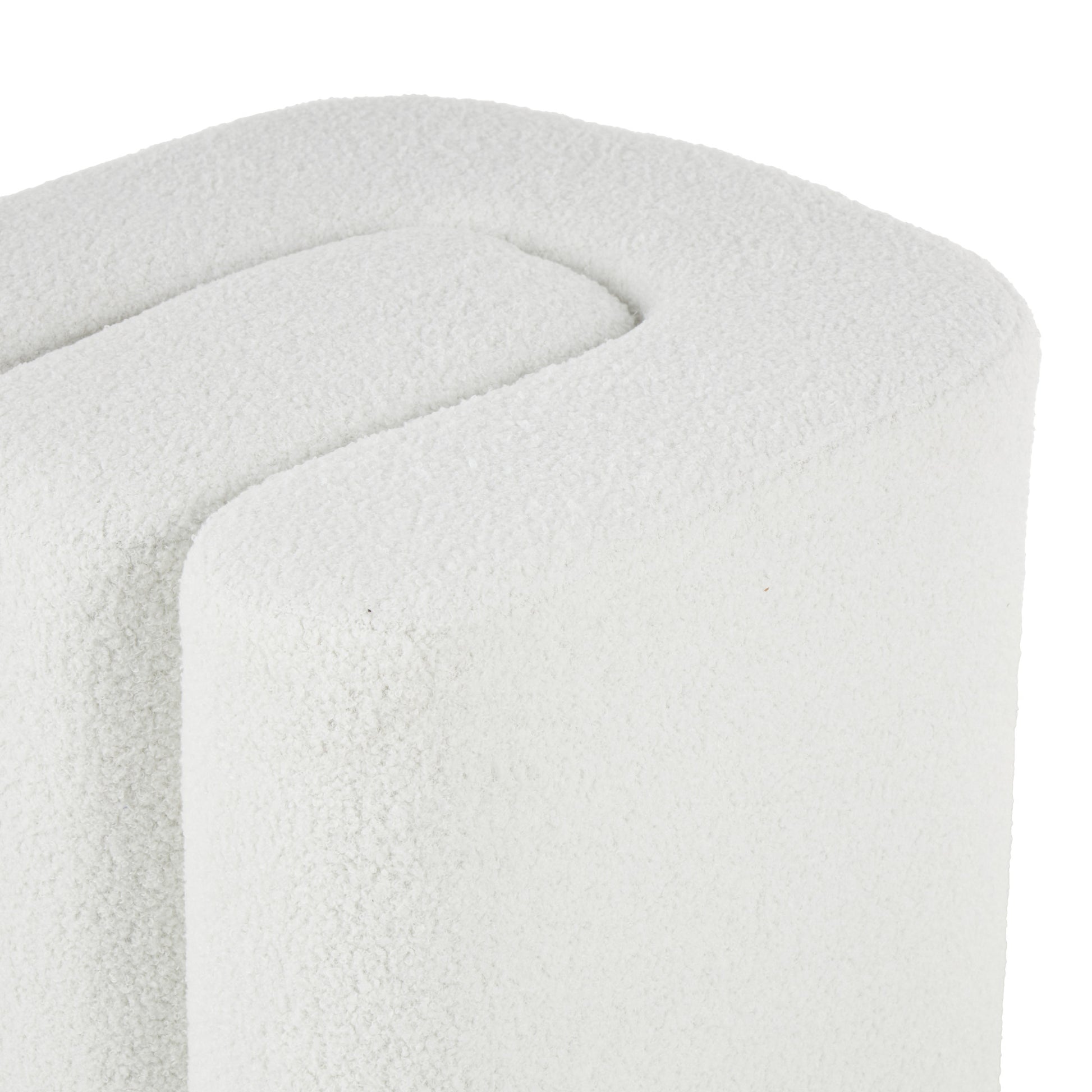 Polyester S- Shaped Room Ottoman with Connected Arches 18" x 18" x 18"