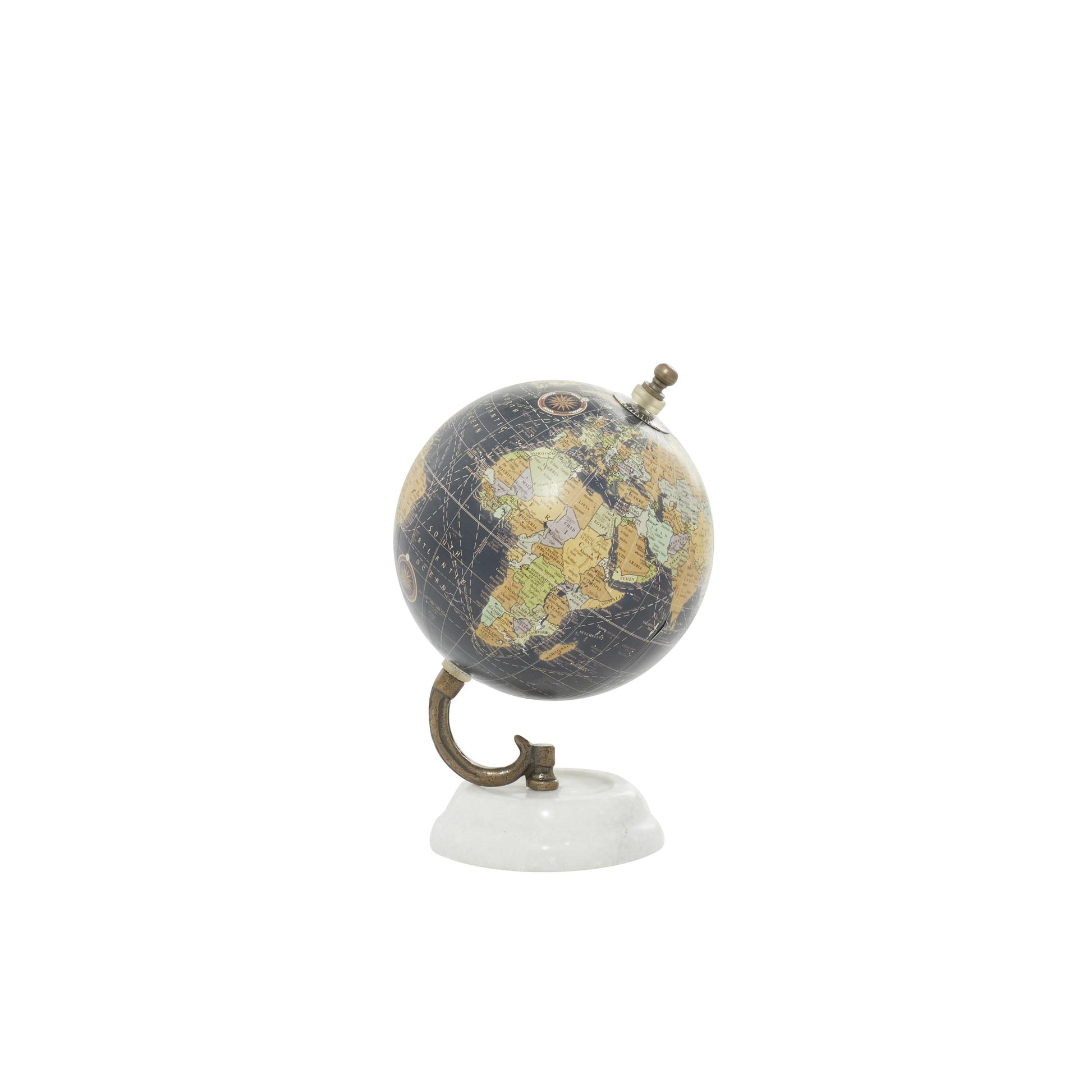 World Map Marble Educational/Geographic Earth Globe with Marble Base