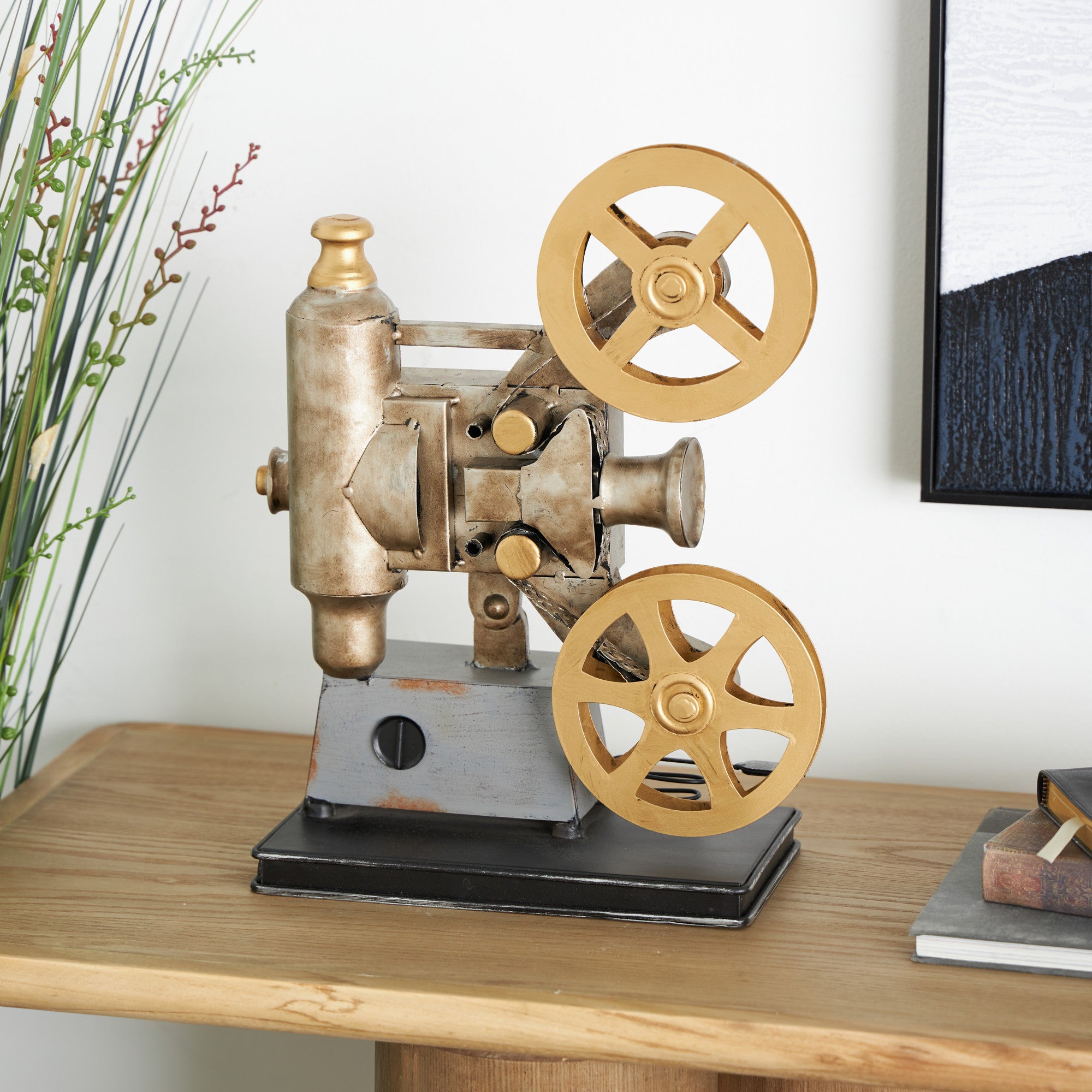 Film Black Metal Camera Decorative Sculpture