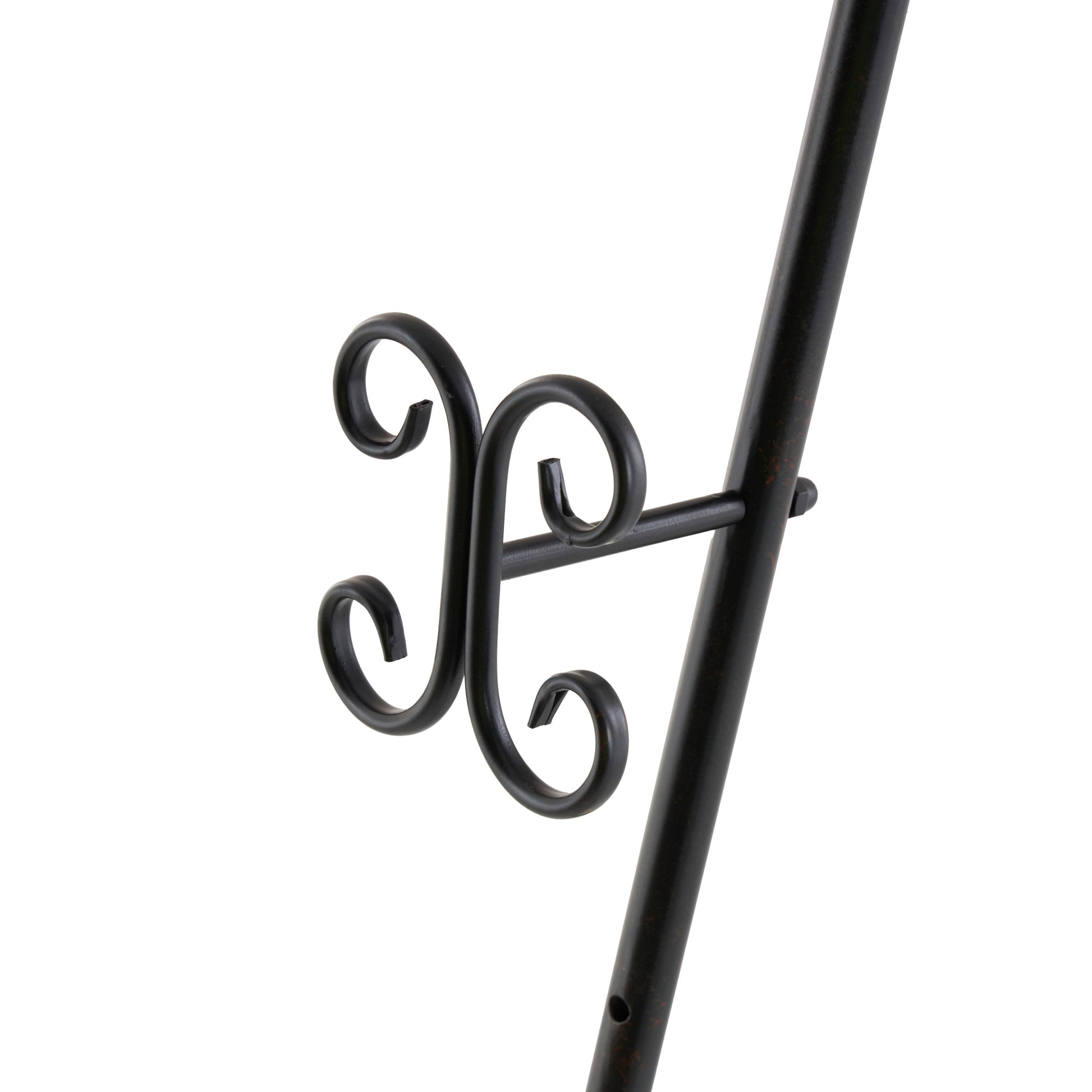 Scroll Black Metal Extra Large Adjustable 3 Tier Display Easel with Chain Support