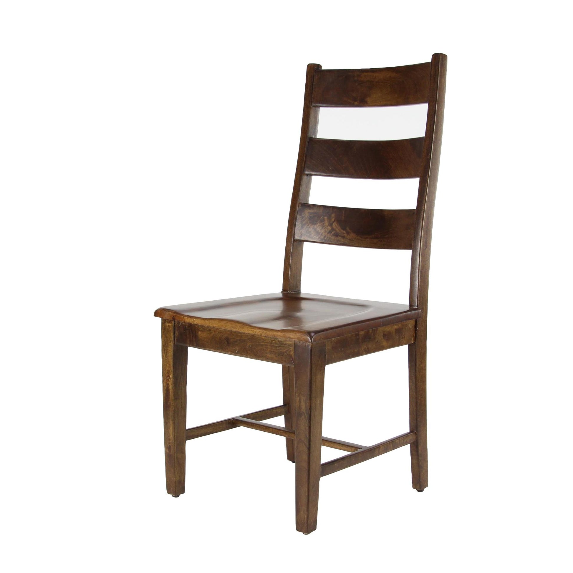 Brown Mango Wood Ladder Back Kitchen Dining Chair