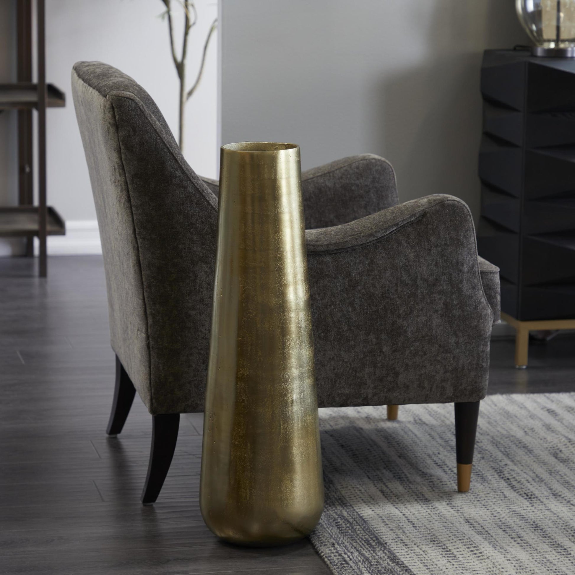 Aluminum Metal Decorative Vase