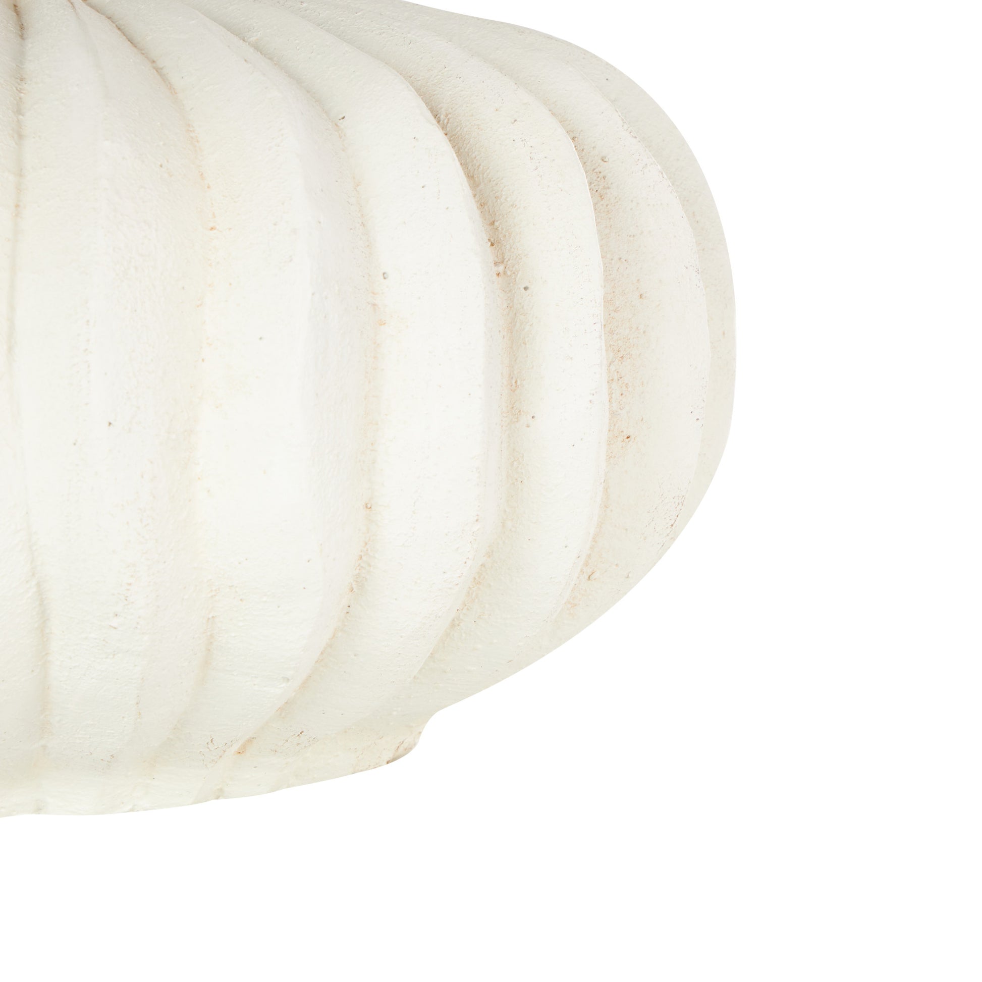 Abstract White Magnesium Oxide Short Wide Decorative Vase