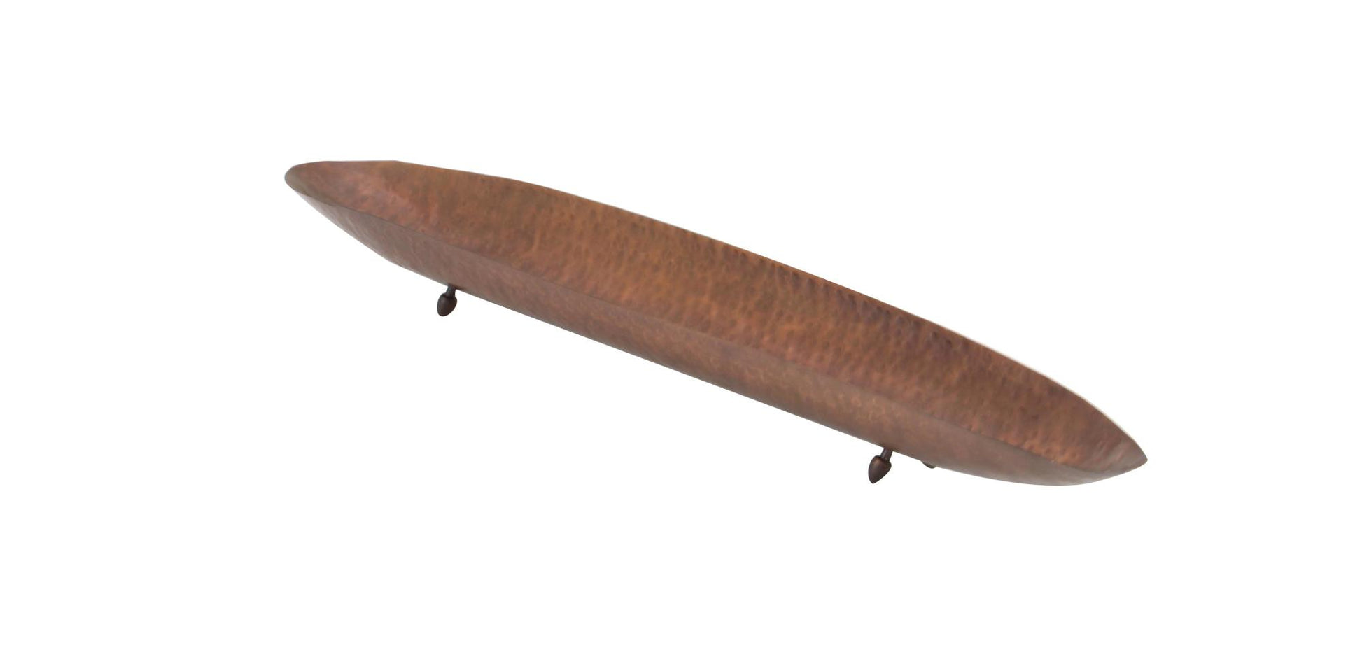Set of 2 Brown Metal Living Room Decor Tray