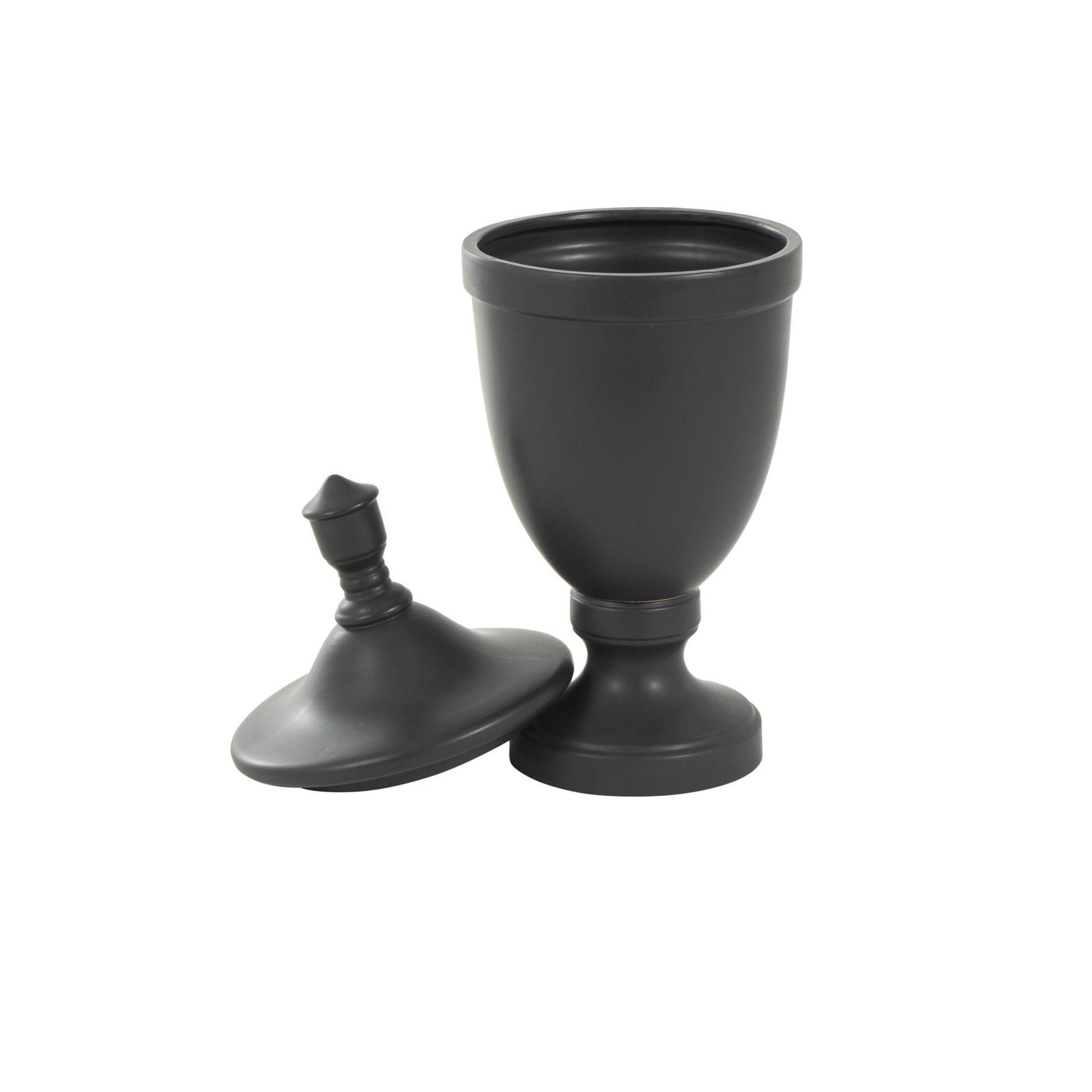 Ceramic Fluted Urn Shaped Living Room Decorative Jars with Lid