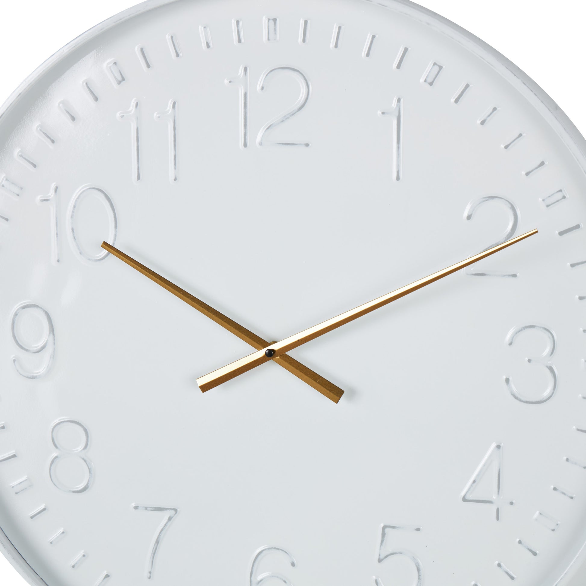 White Metal Round Decorative Wall Clock