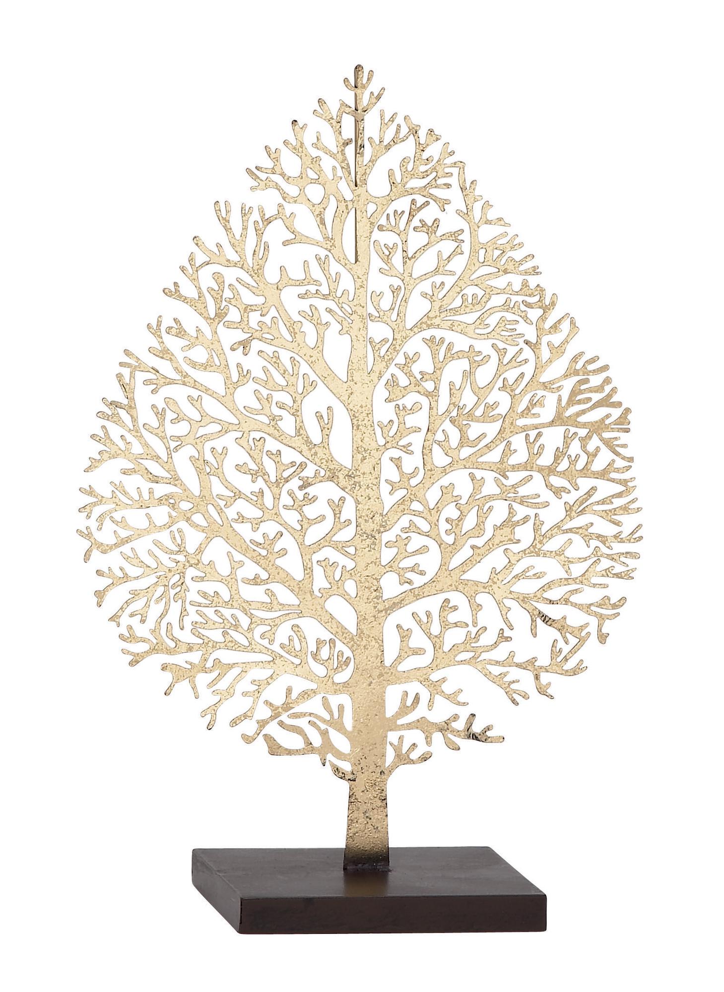 Tree Gold Metal Decorative Sculpture