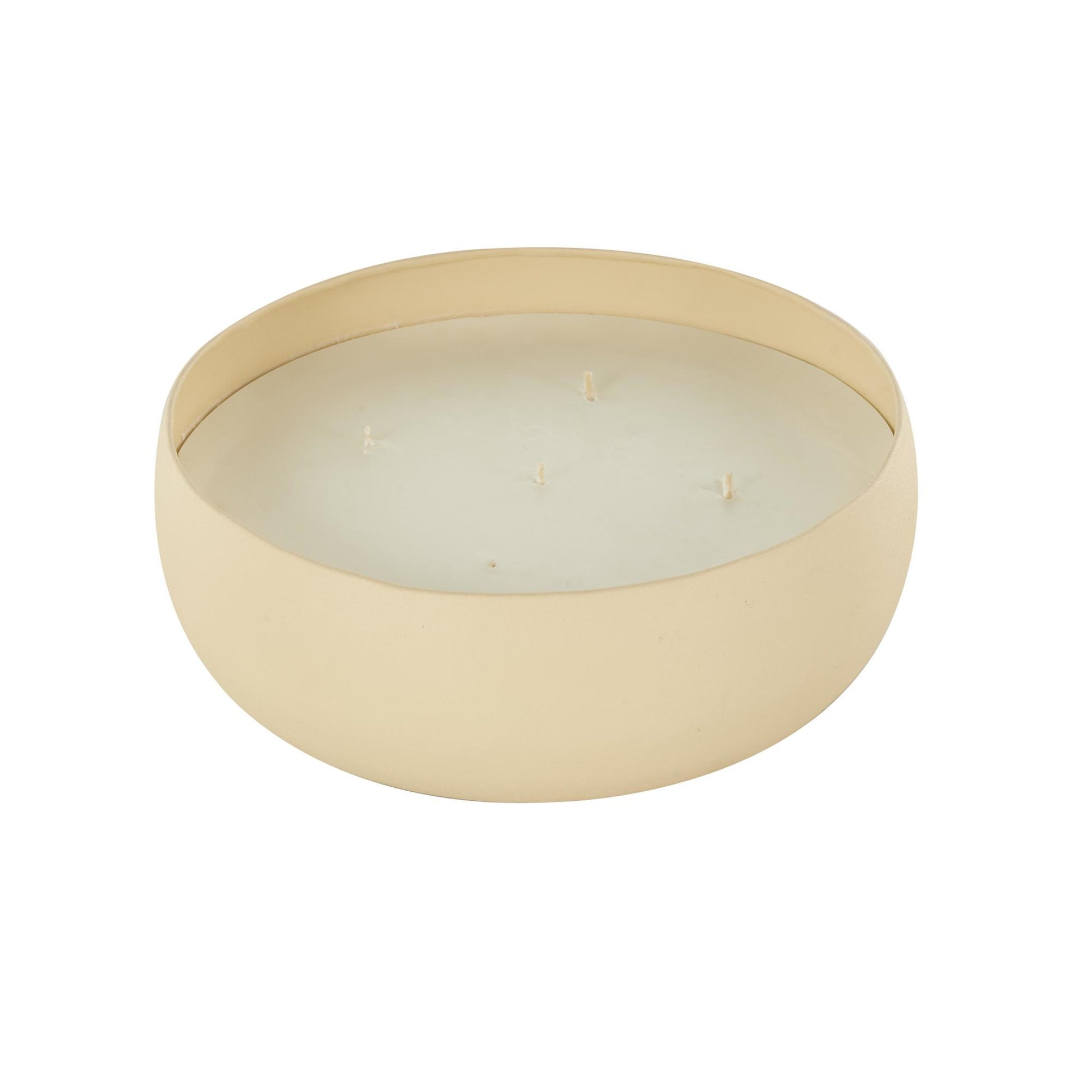 Metal Pink Blush & Poppy Scented Textured 63oz 5 Wick Decorative Candle with White Wax