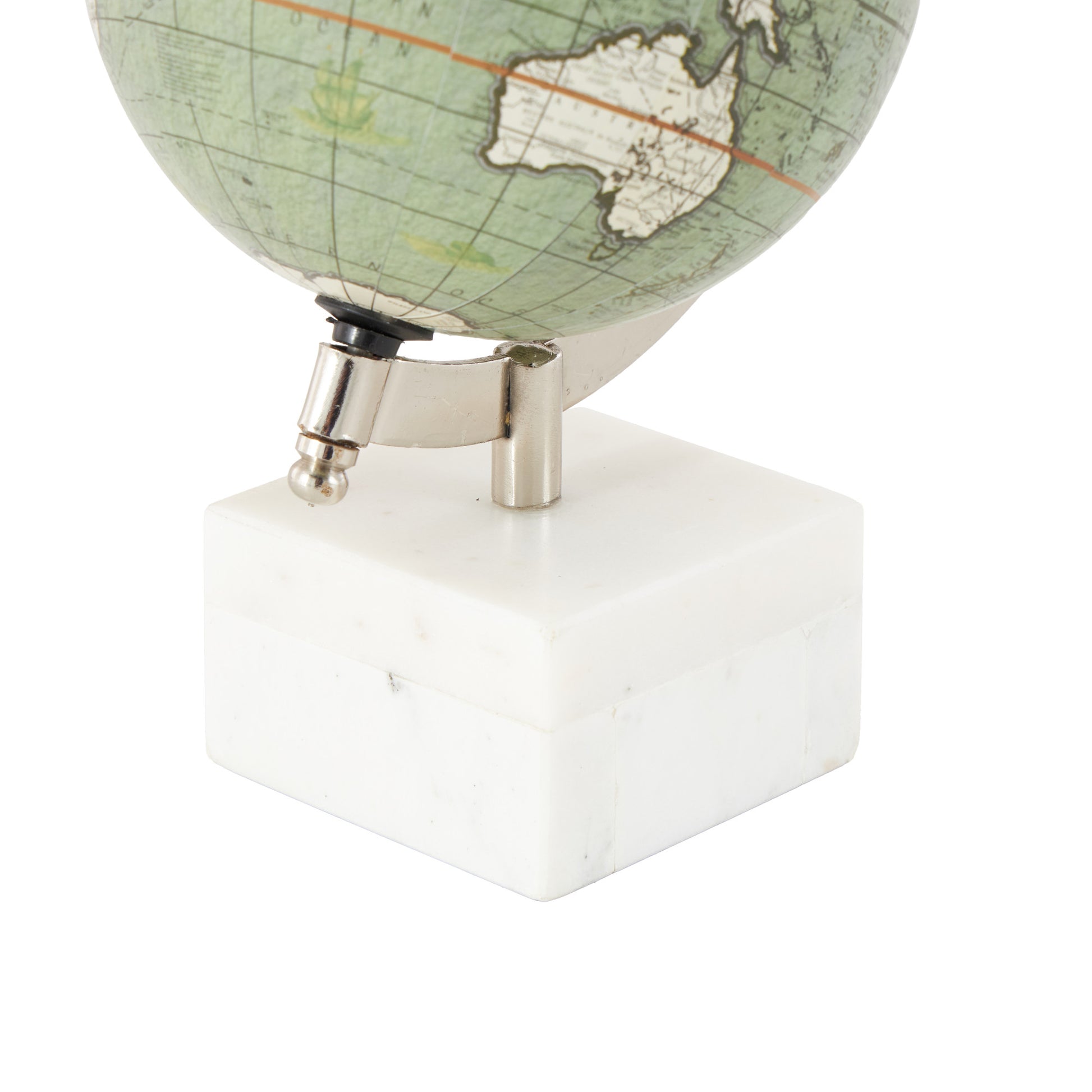 World Map White Marble Educational/Geographic Earth Globe with Marble Base