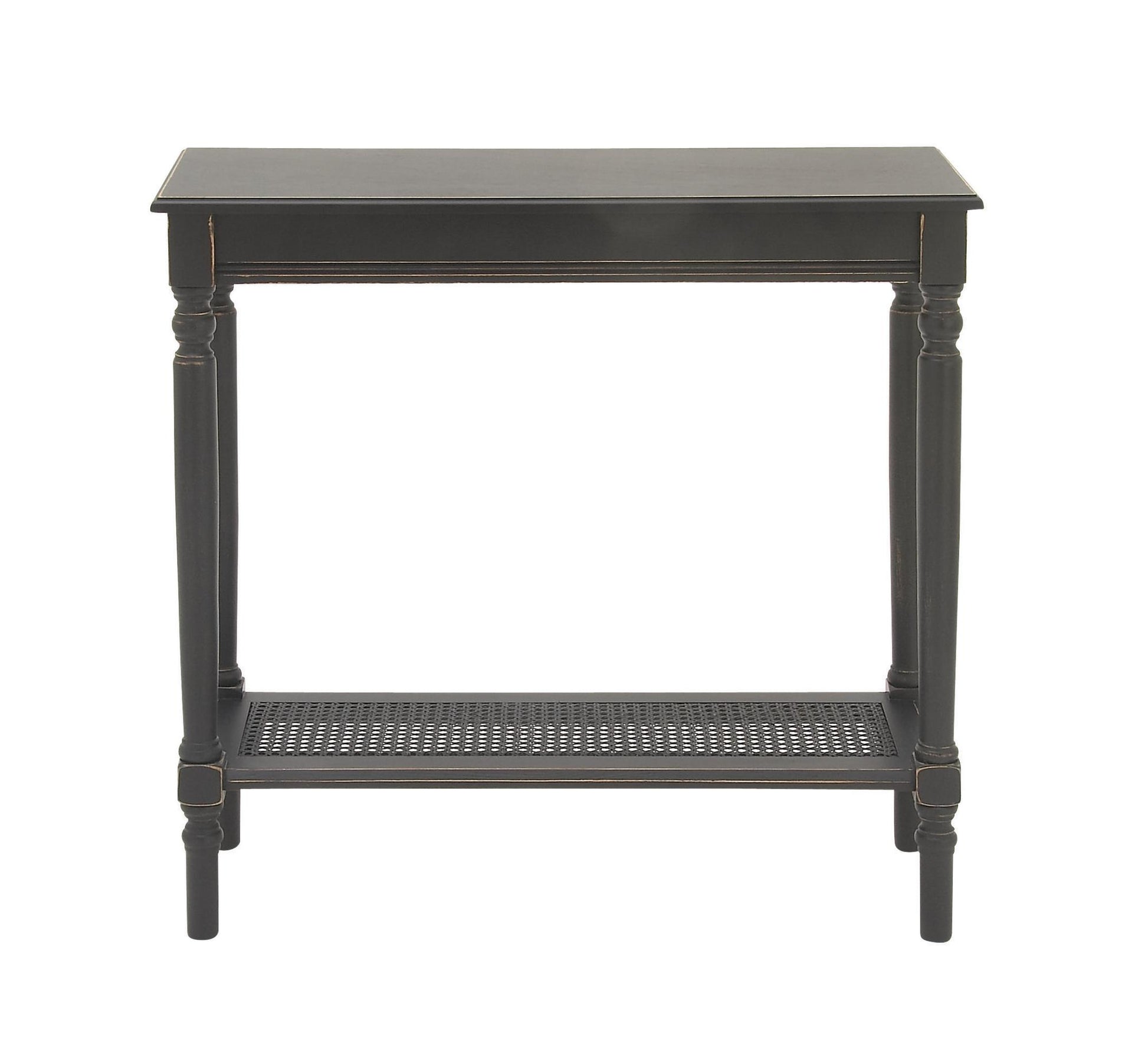 Black Wooden Living Room Console Table