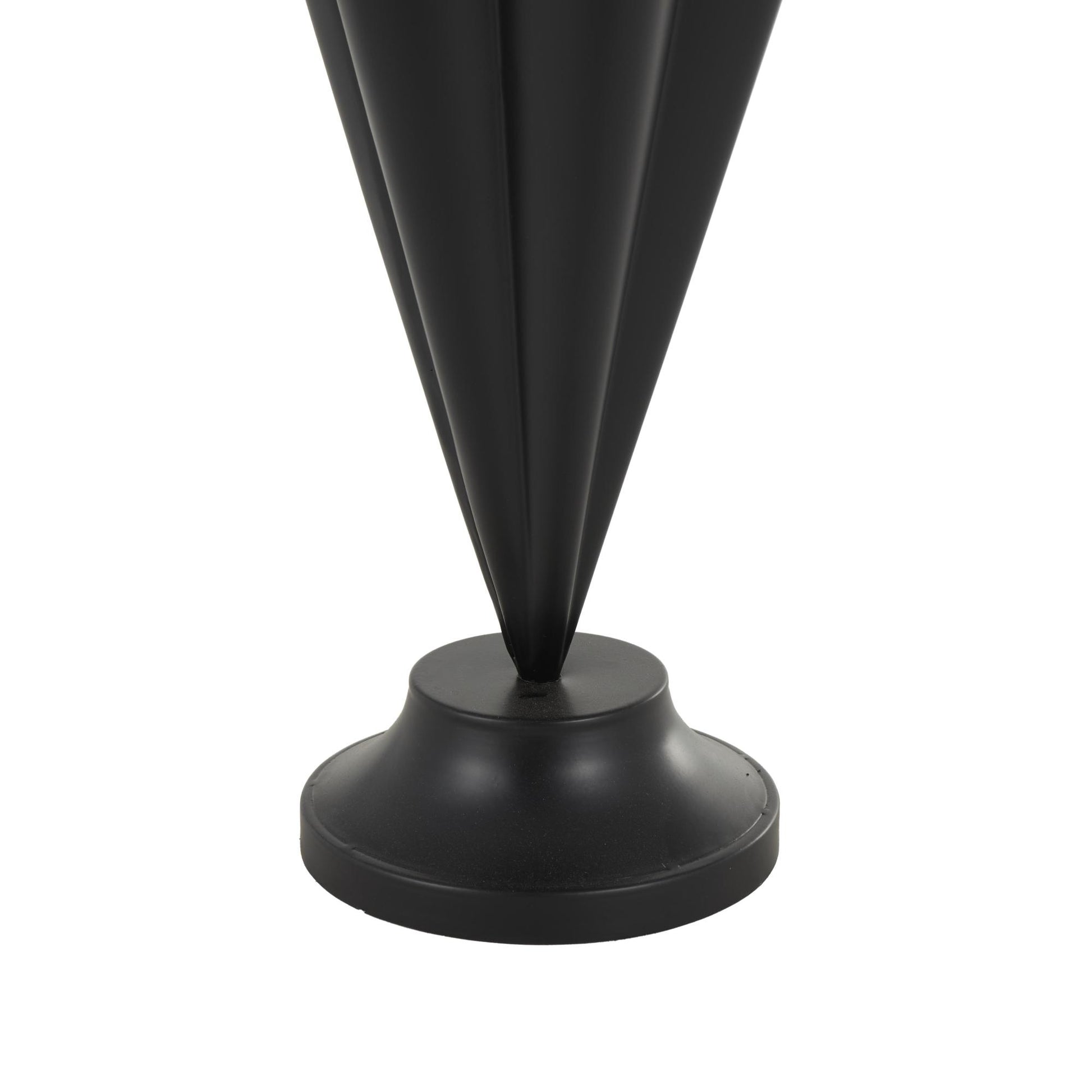 Black Metal Decorative Umbrella Stand with Gold Handle and Ball Details