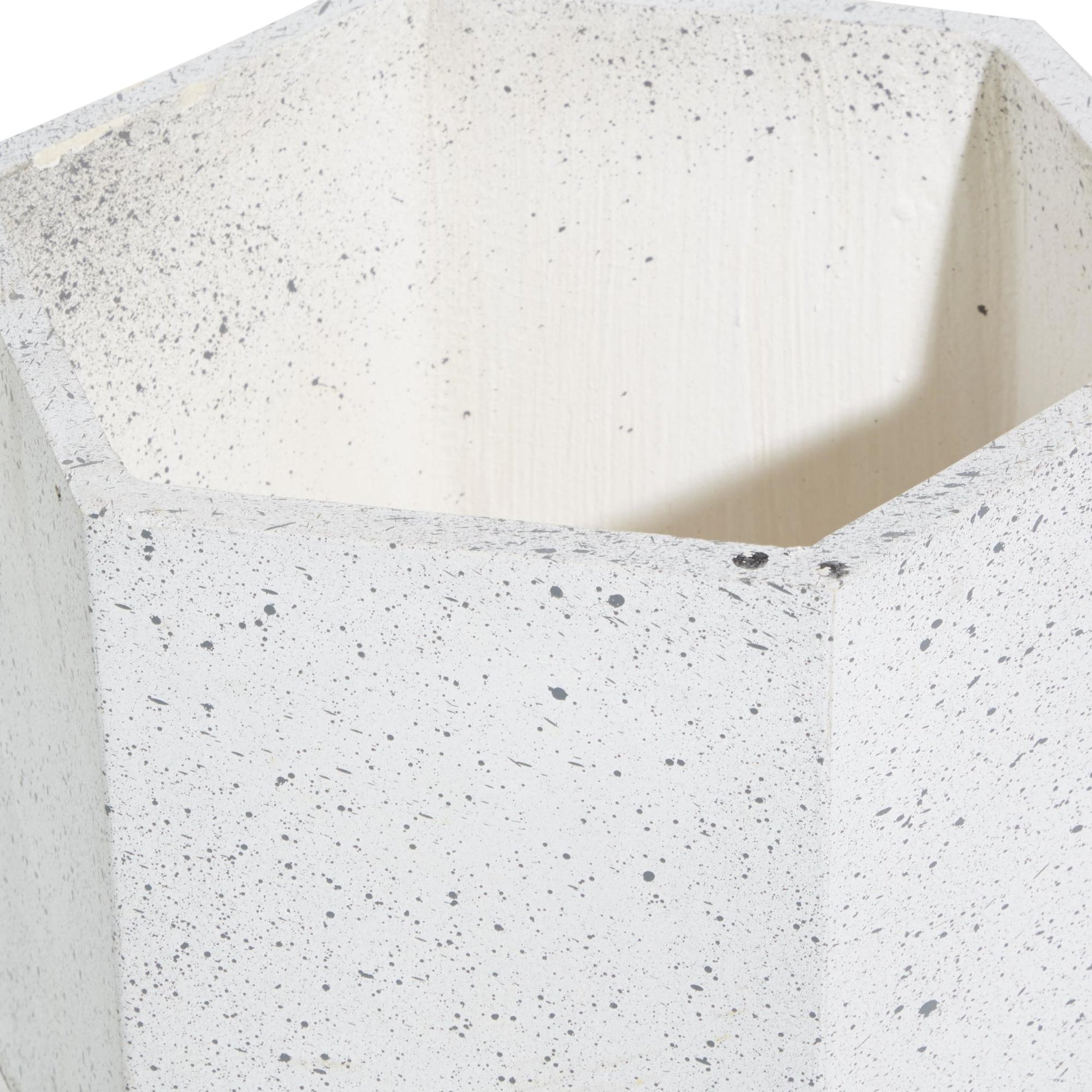 Set of 2 White Magnesium Oxide Planter