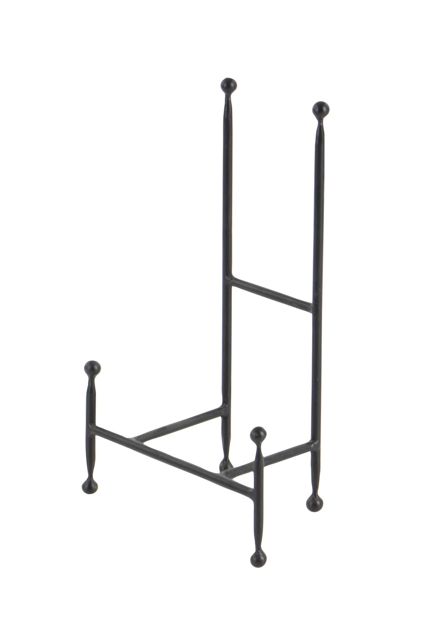 Set of 4 Black Metal Tabletop Rectangular Display Easel with Ball Accents
