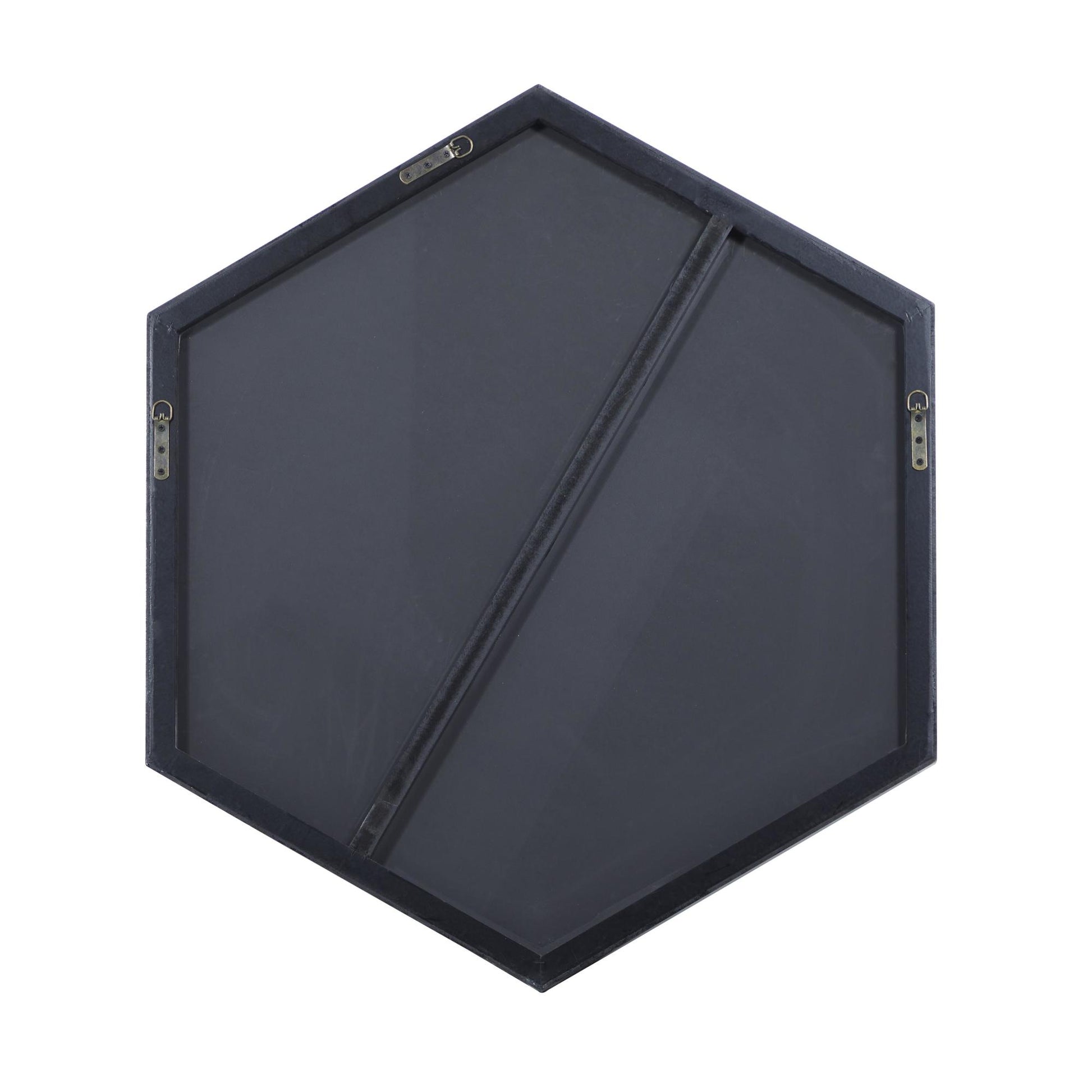 Wooden Hexagon Room Wall Mirror with Thin Frame