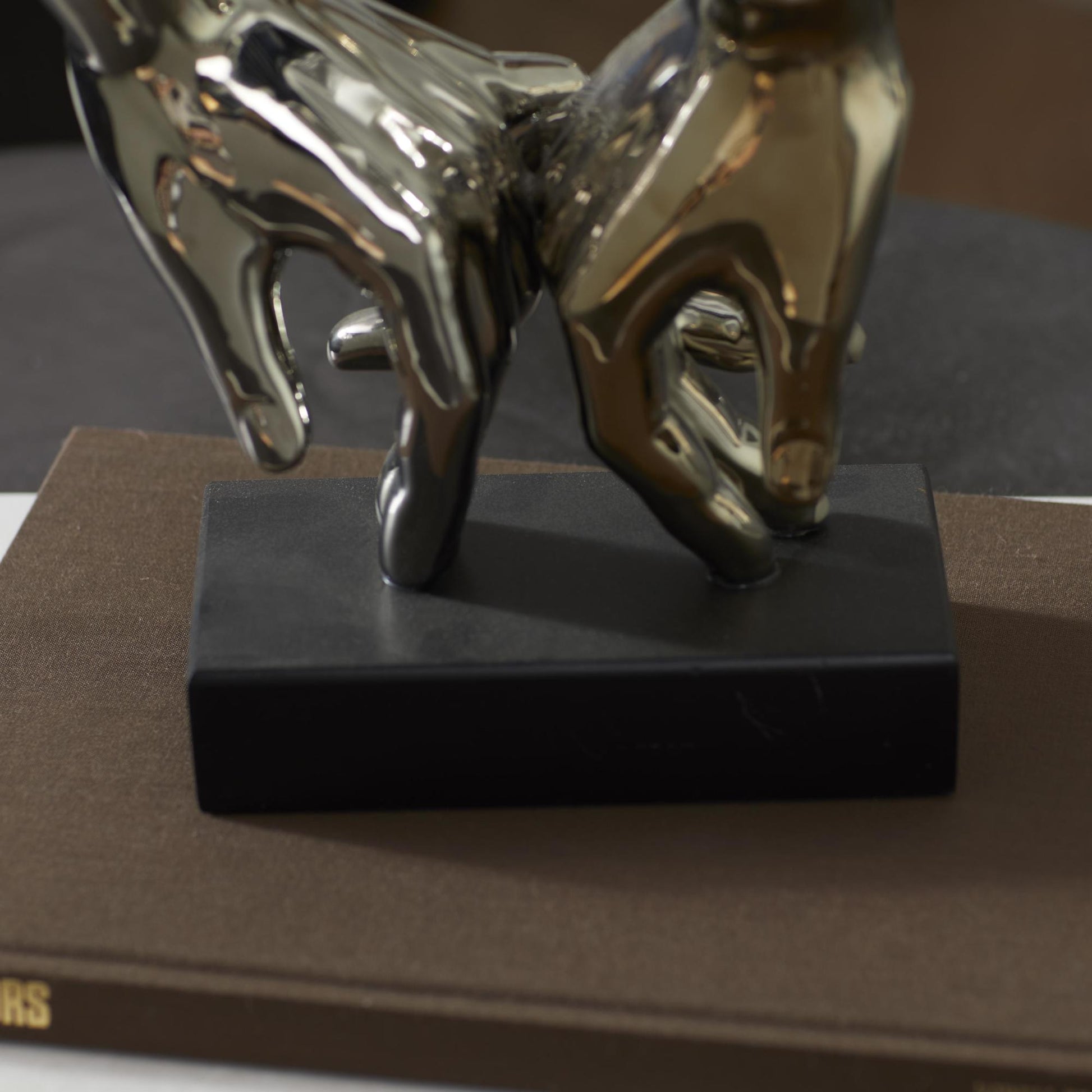 Hands Silver Porcelain Ceramic Decorative Sculpture