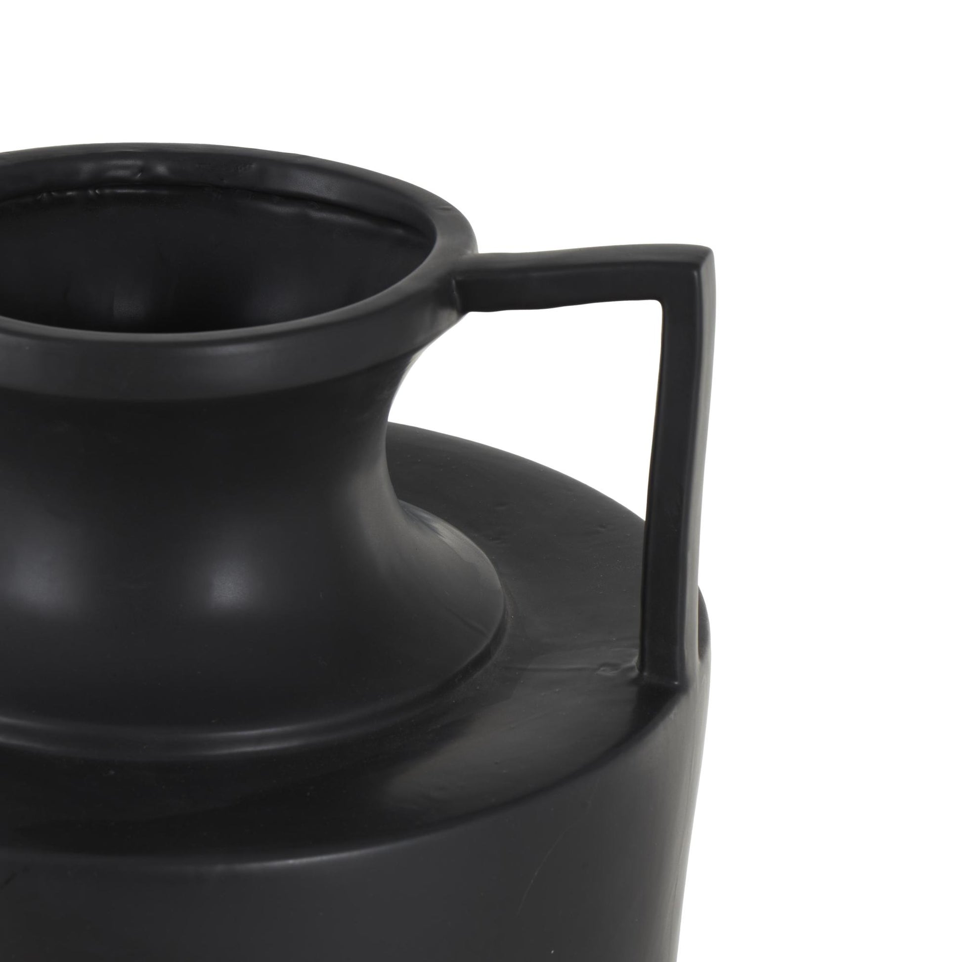 Ceramic Sleek Amphora Decorative Vase with Handles 10" x 10" x 22"