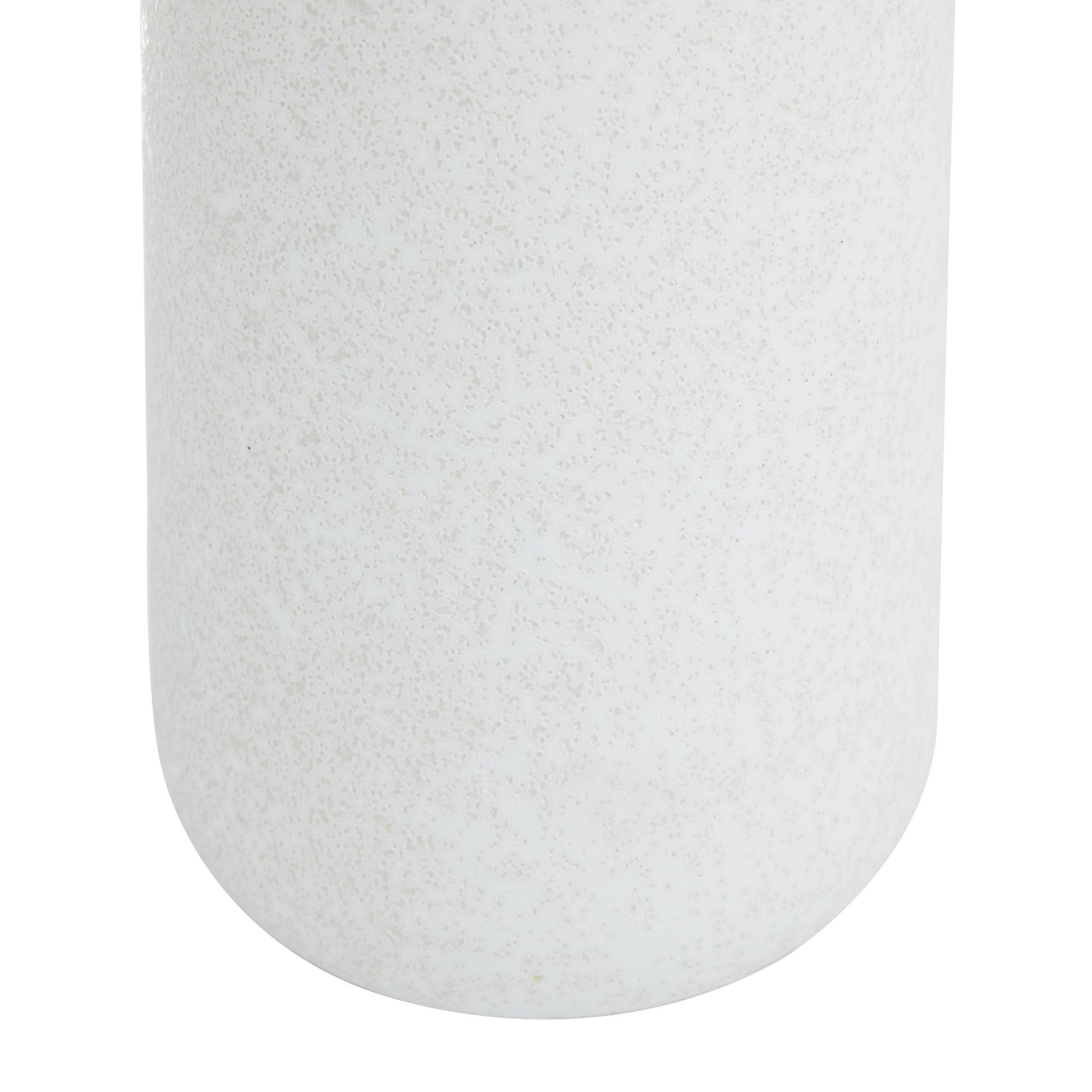 CosmoLiving by Cosmopolitan Set of 2 White Ceramic Decorative Vase with Leather Handles